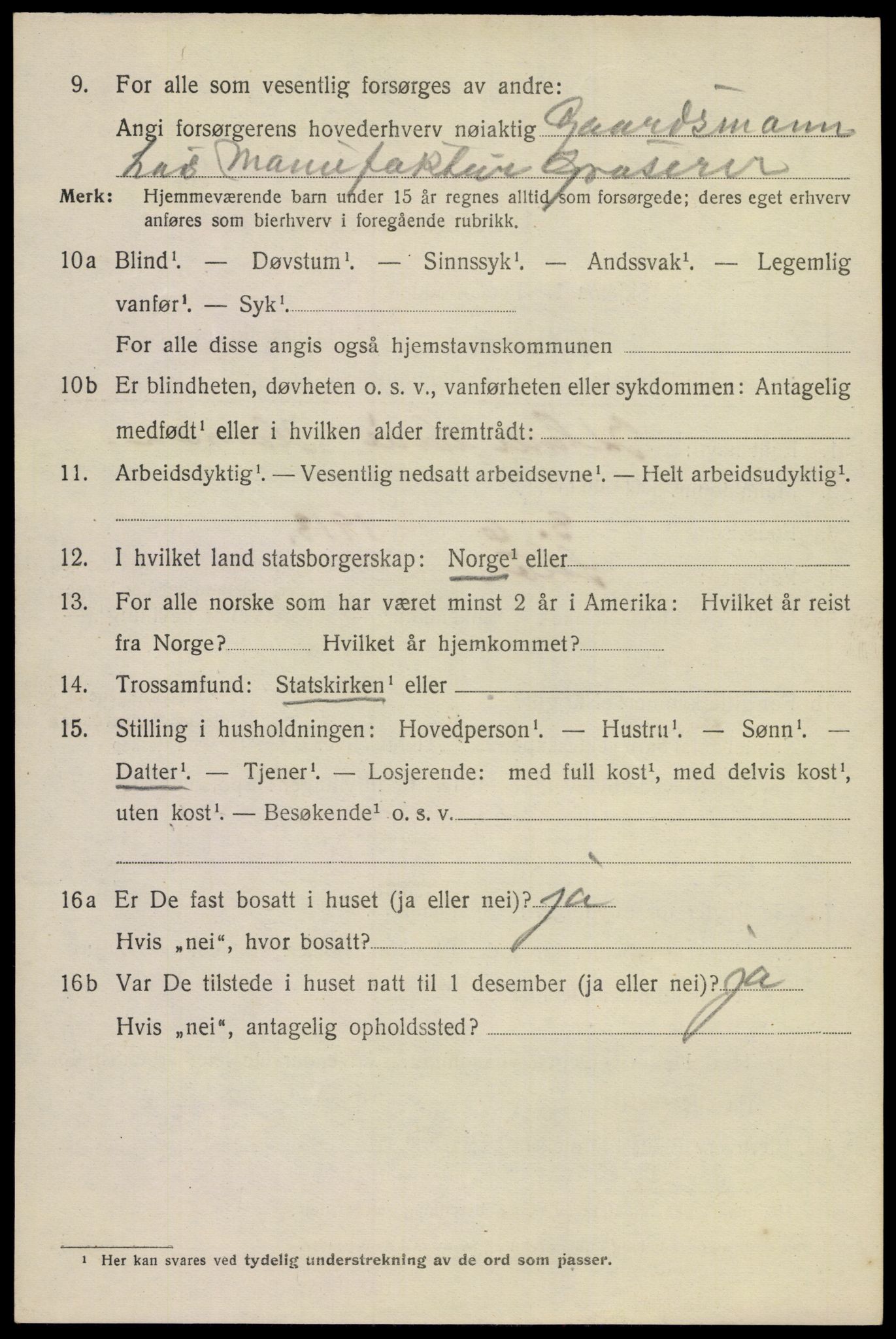 SAKO, Folketelling 1920 for 0806 Skien kjøpstad, 1920, s. 16119