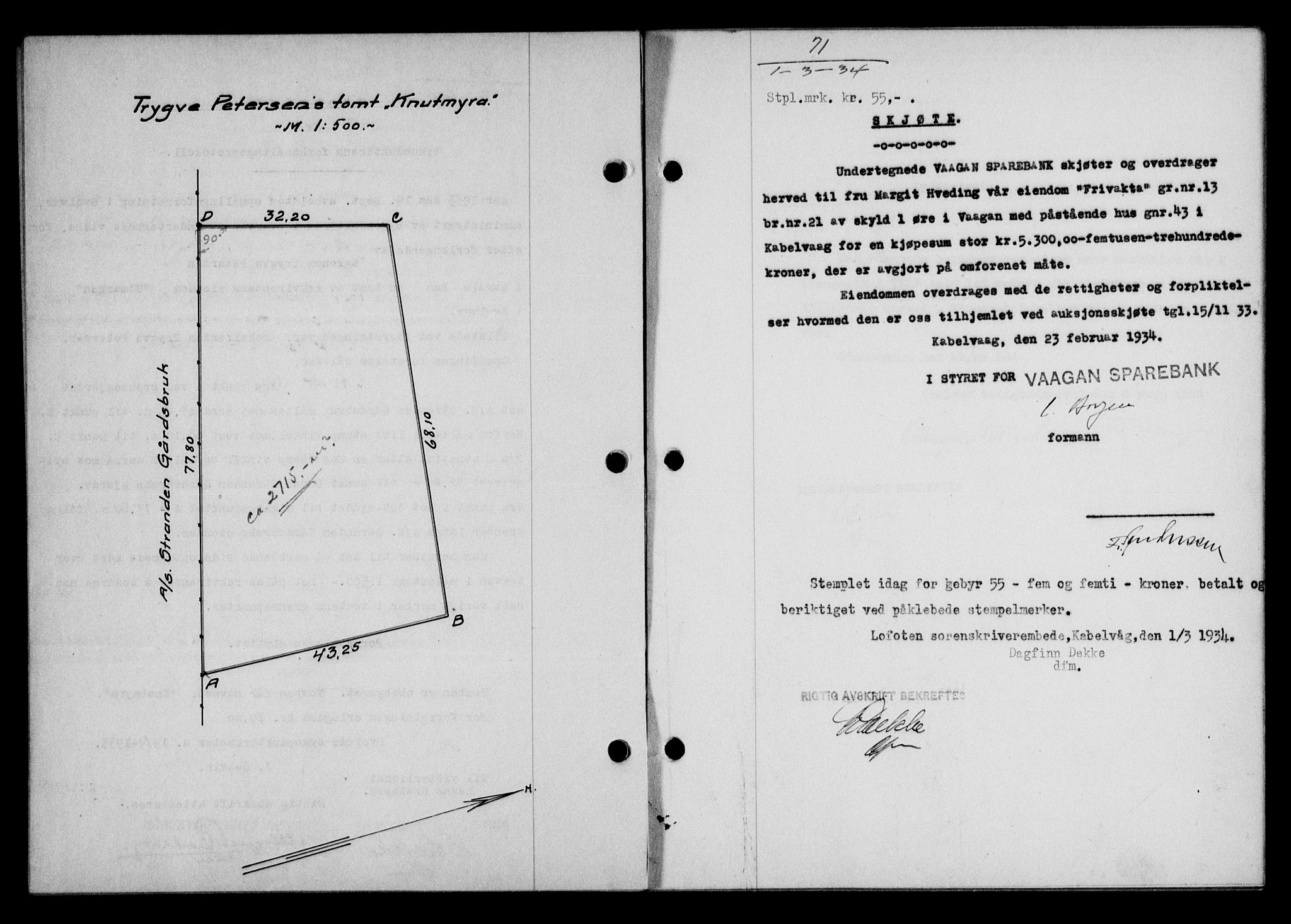 Lofoten sorenskriveri, AV/SAT-A-0017/1/2/2C/L0029b: Pantebok nr. 29b, 1934-1934, Tingl.dato: 01.03.1934