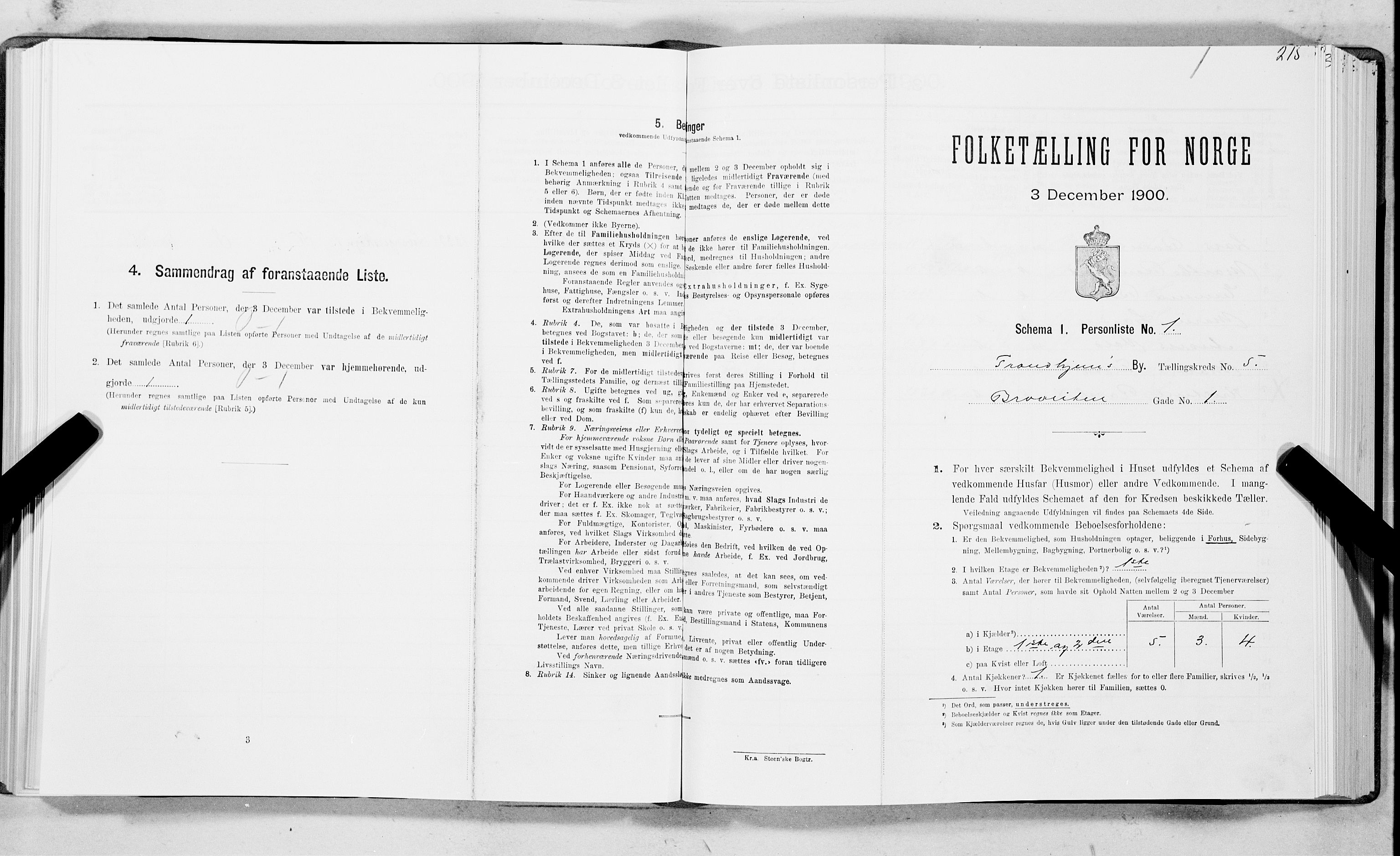 SAT, Folketelling 1900 for 1601 Trondheim kjøpstad, 1900, s. 795