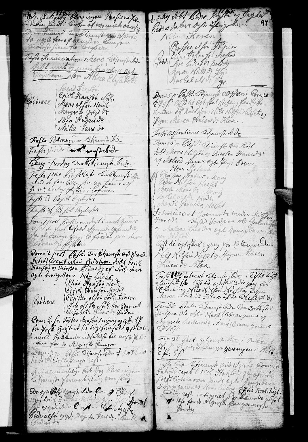 Ministerialprotokoller, klokkerbøker og fødselsregistre - Nordland, AV/SAT-A-1459/807/L0118: Ministerialbok nr. 807A01, 1752-1798, s. 96-97