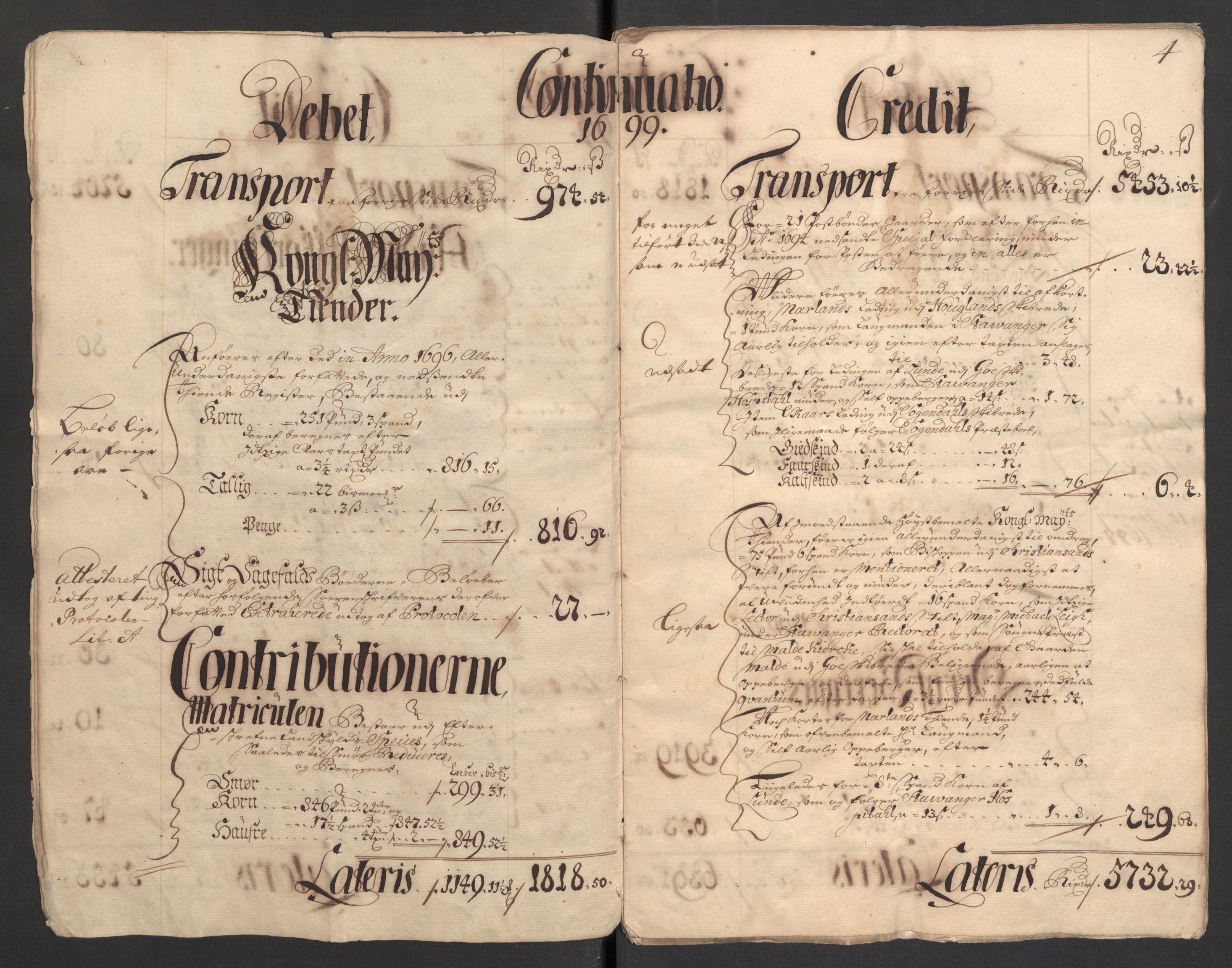 Rentekammeret inntil 1814, Reviderte regnskaper, Fogderegnskap, RA/EA-4092/R46/L2730: Fogderegnskap Jæren og Dalane, 1699, s. 7