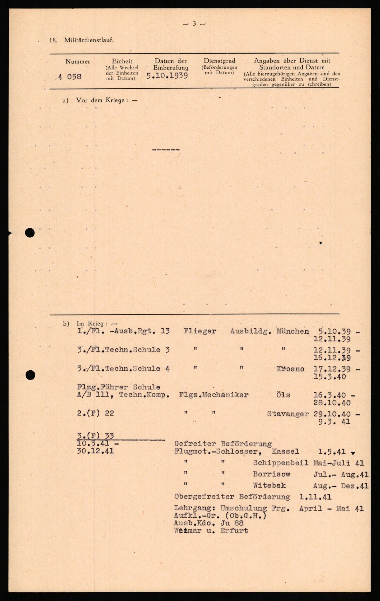 Forsvaret, Forsvarets overkommando II, RA/RAFA-3915/D/Db/L0019: CI Questionaires. Tyske okkupasjonsstyrker i Norge. Tyskere., 1945-1946, s. 528
