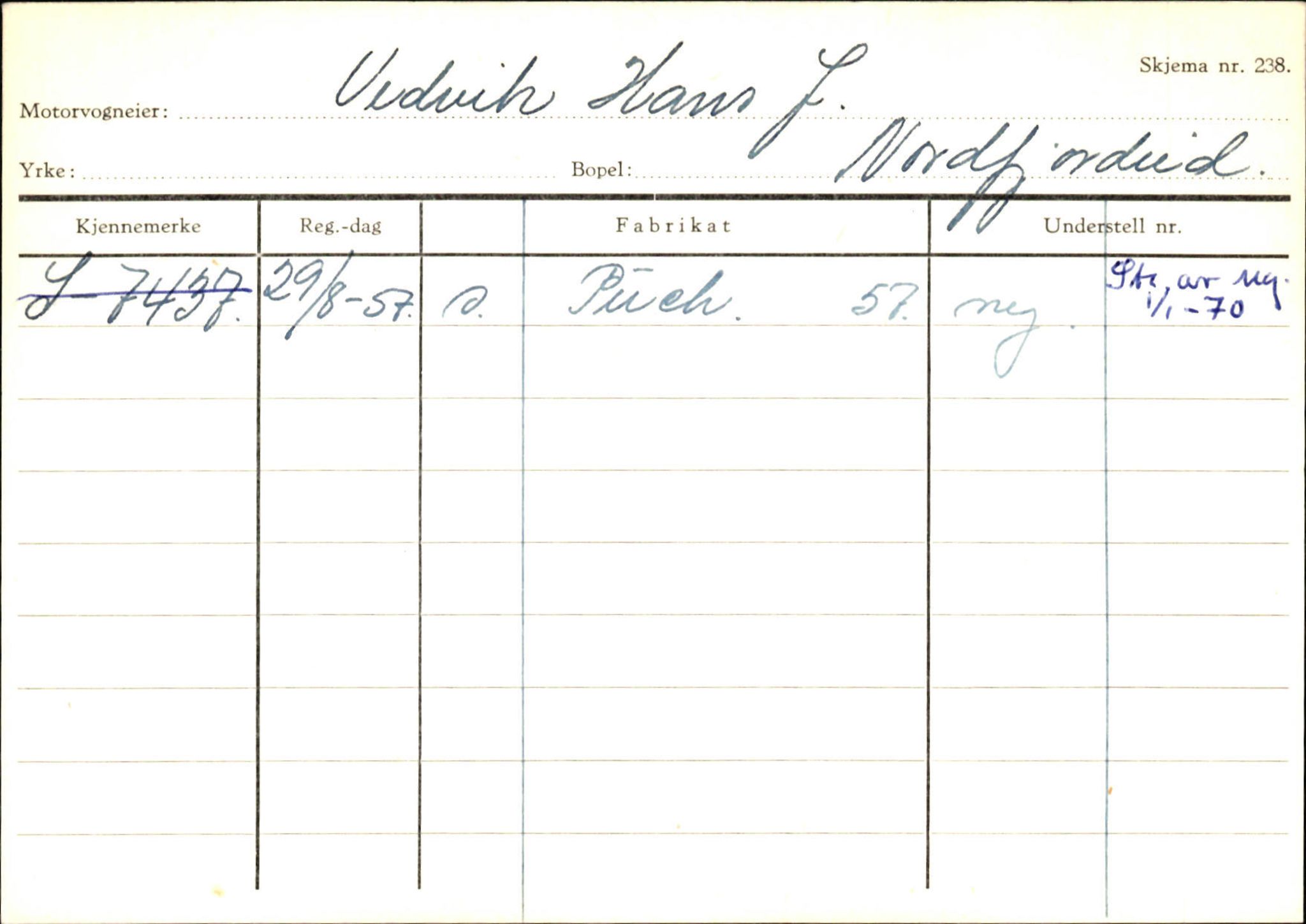 Statens vegvesen, Sogn og Fjordane vegkontor, AV/SAB-A-5301/4/F/L0130: Eigarregister Eid T-Å. Høyanger A-O, 1945-1975, s. 131