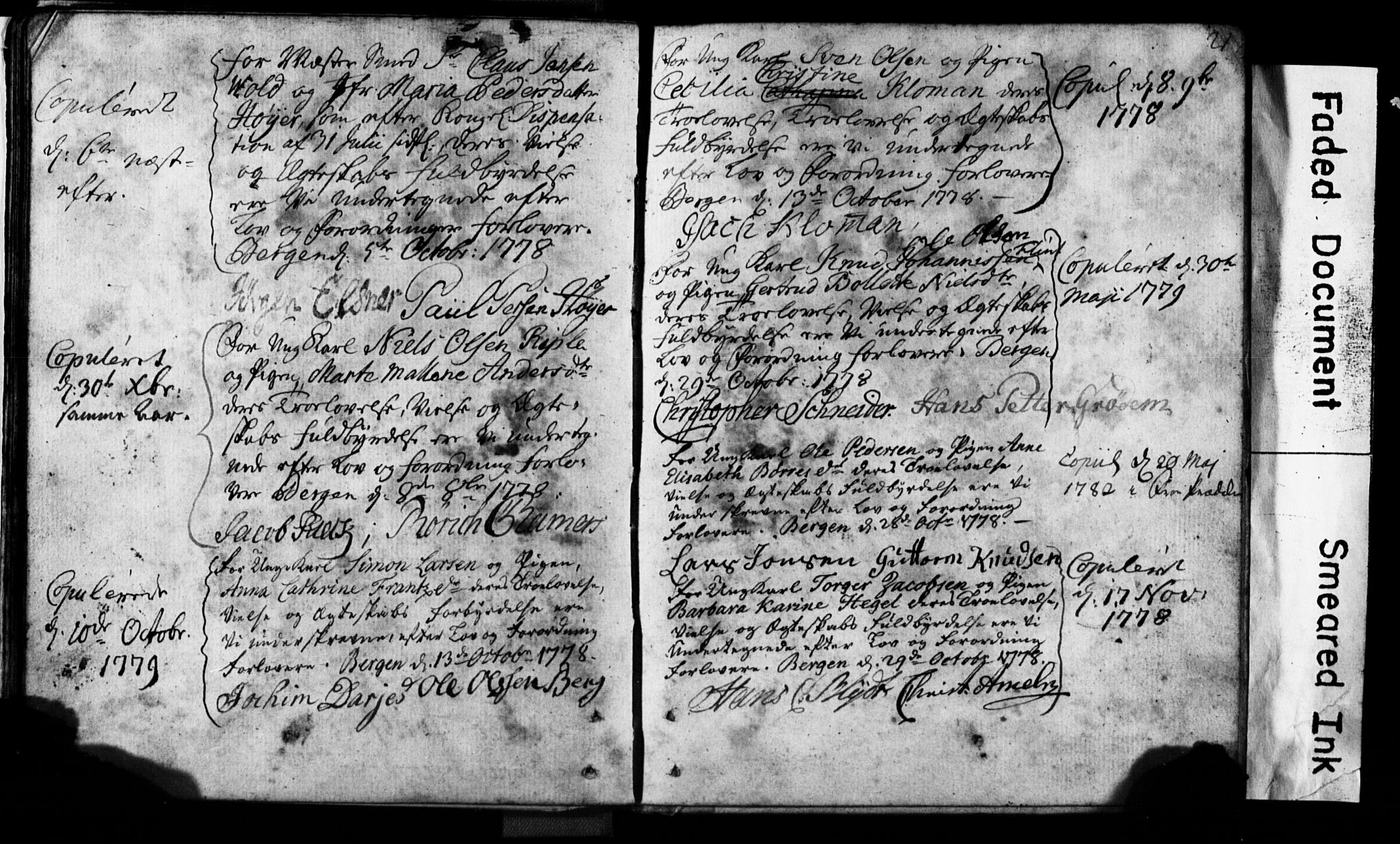 Korskirken sokneprestembete, SAB/A-76101: Forlovererklæringer nr. II.5.1, 1776-1816, s. 21