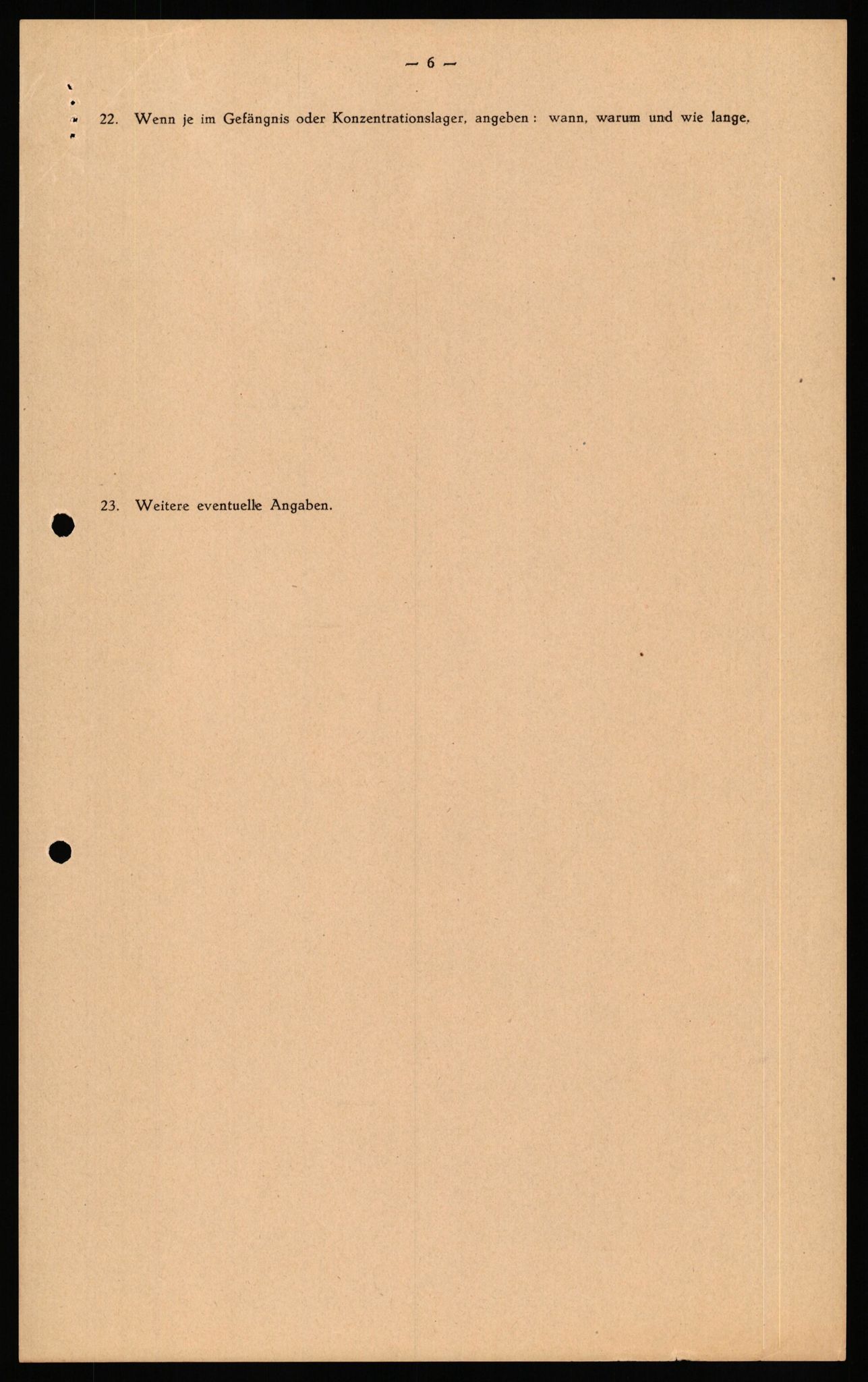 Forsvaret, Forsvarets overkommando II, RA/RAFA-3915/D/Db/L0035: CI Questionaires. Tyske okkupasjonsstyrker i Norge. Tyskere., 1945-1946, s. 111