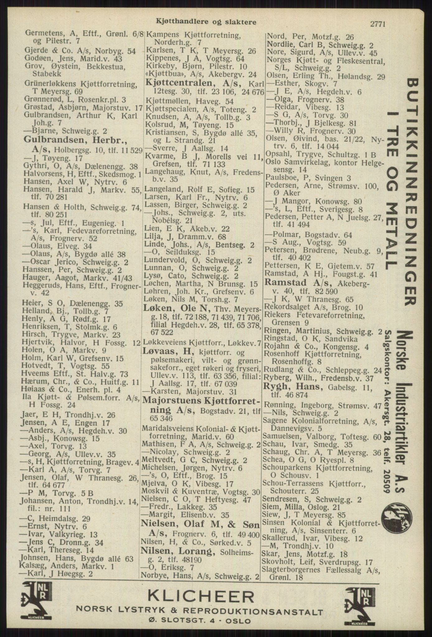 Kristiania/Oslo adressebok, PUBL/-, 1939, s. 2771