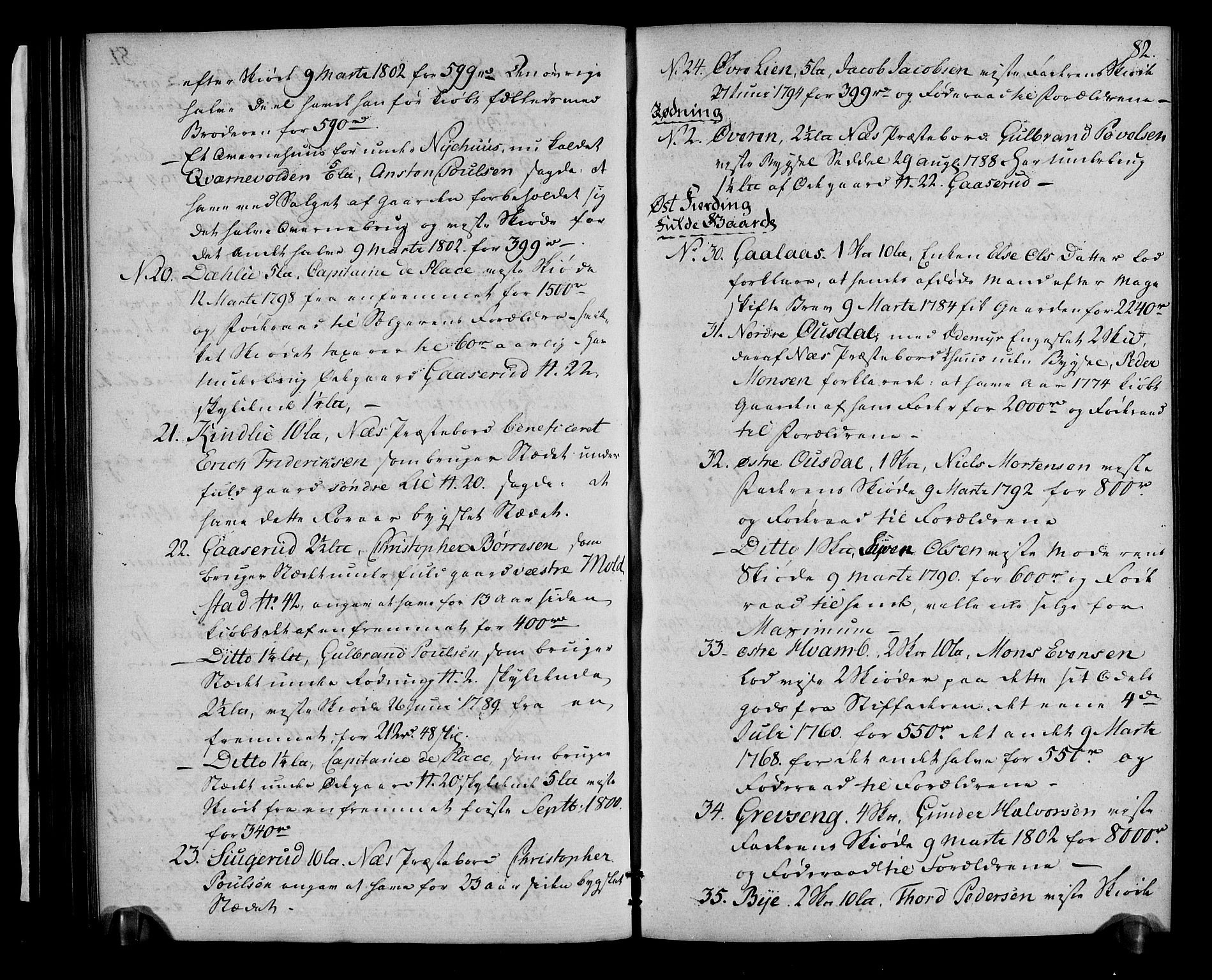 Rentekammeret inntil 1814, Realistisk ordnet avdeling, AV/RA-EA-4070/N/Ne/Nea/L0032: Hedmark fogderi. Bilag til deliberasjonsprotokoll, 1803, s. 86