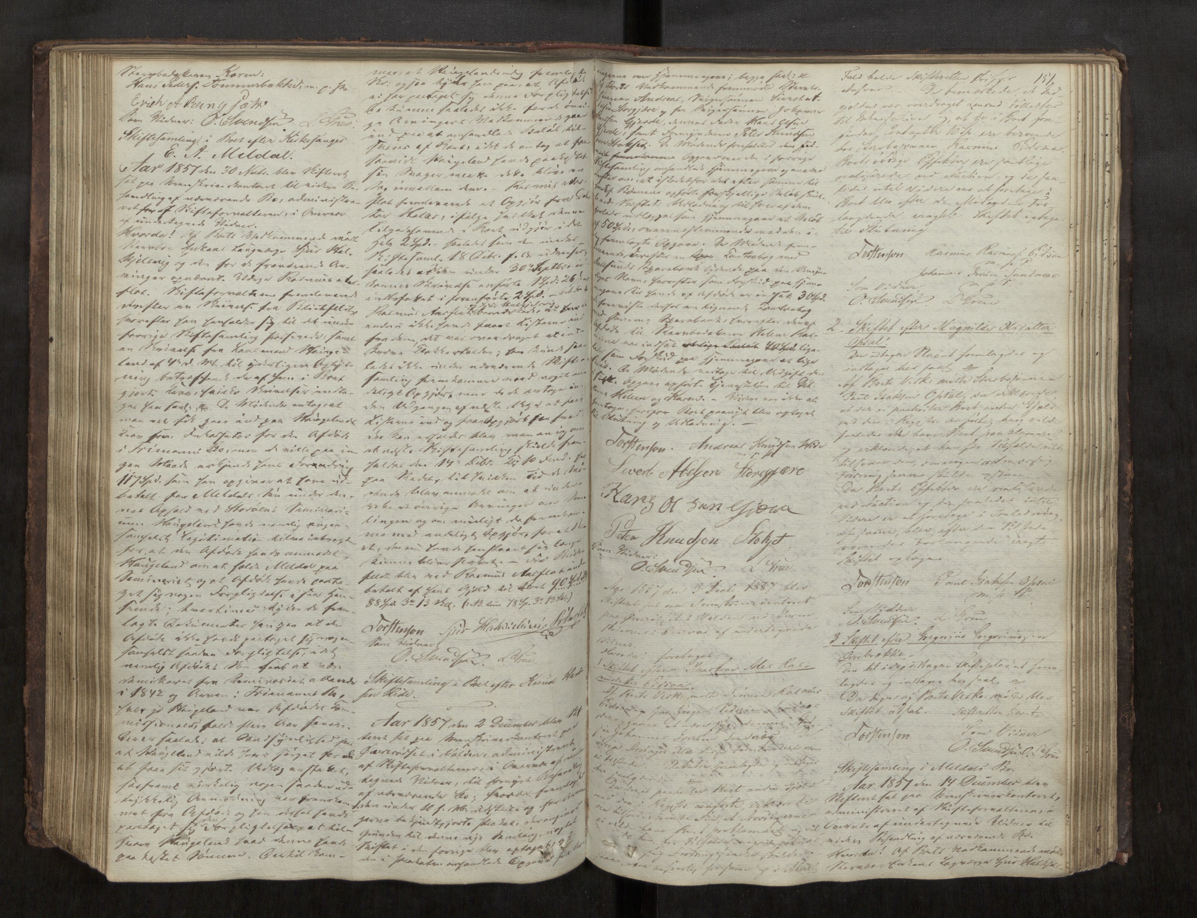 Søre Sunnmøre sorenskriveri, AV/SAT-A-4122/1/3/3B/L0002: Skiftebehandlings- / Skifteforhandlingsprotokollar, 1850-1861, s. 151