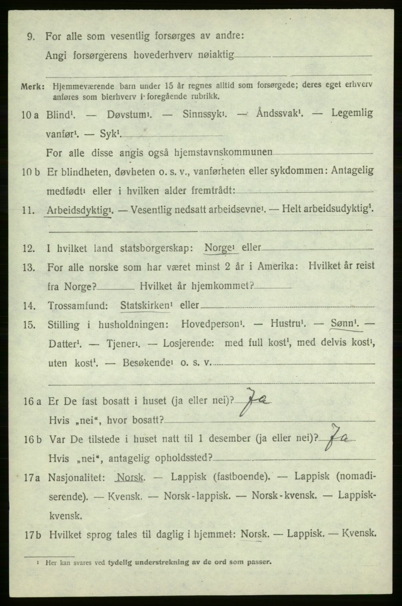 SATØ, Folketelling 1920 for 2014 Loppa herred, 1920, s. 875