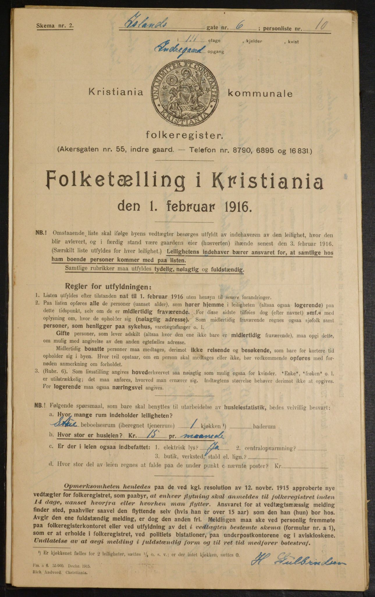 OBA, Kommunal folketelling 1.2.1916 for Kristiania, 1916, s. 45469