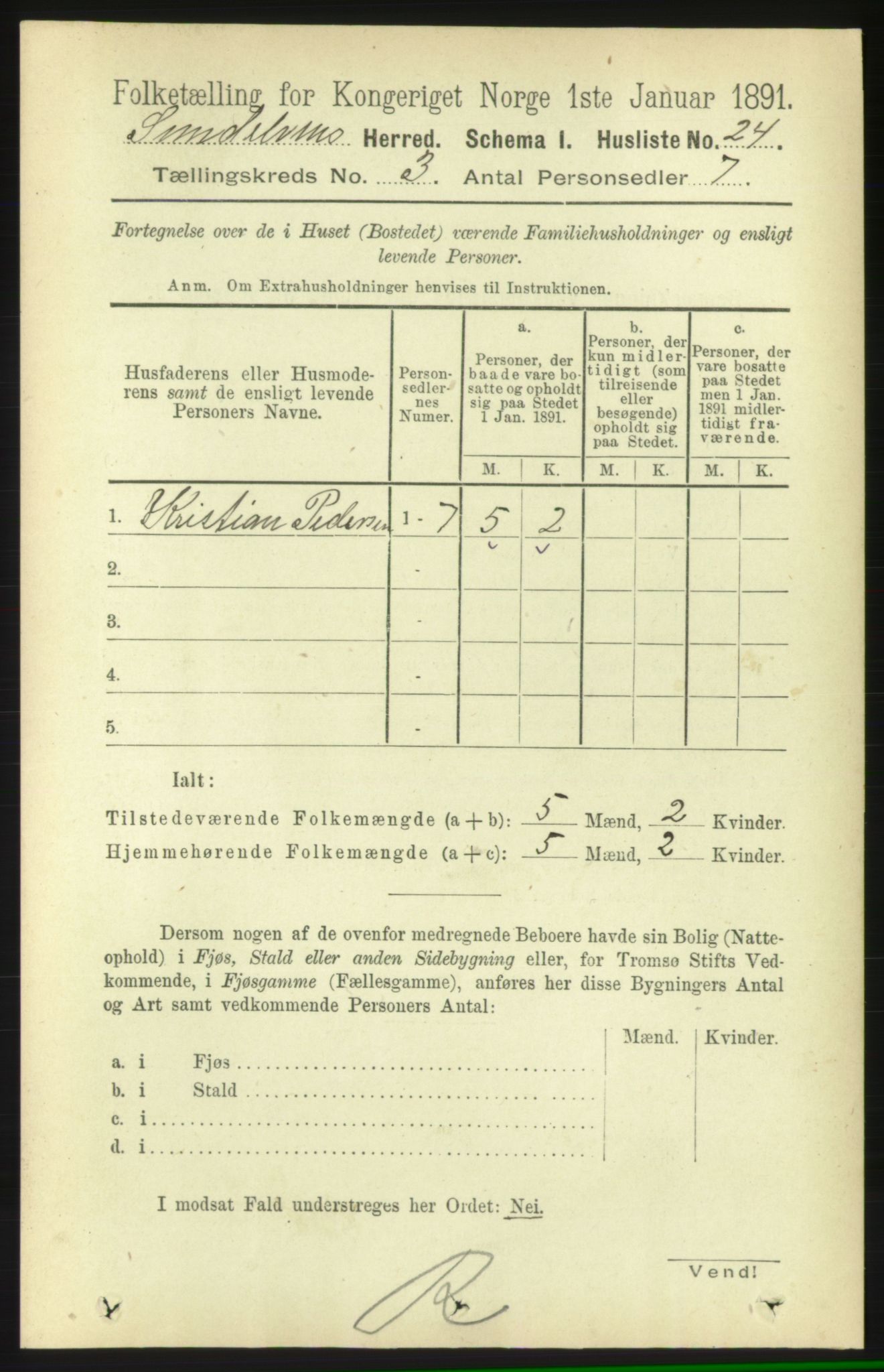 RA, Folketelling 1891 for 1523 Sunnylven herred, 1891, s. 606