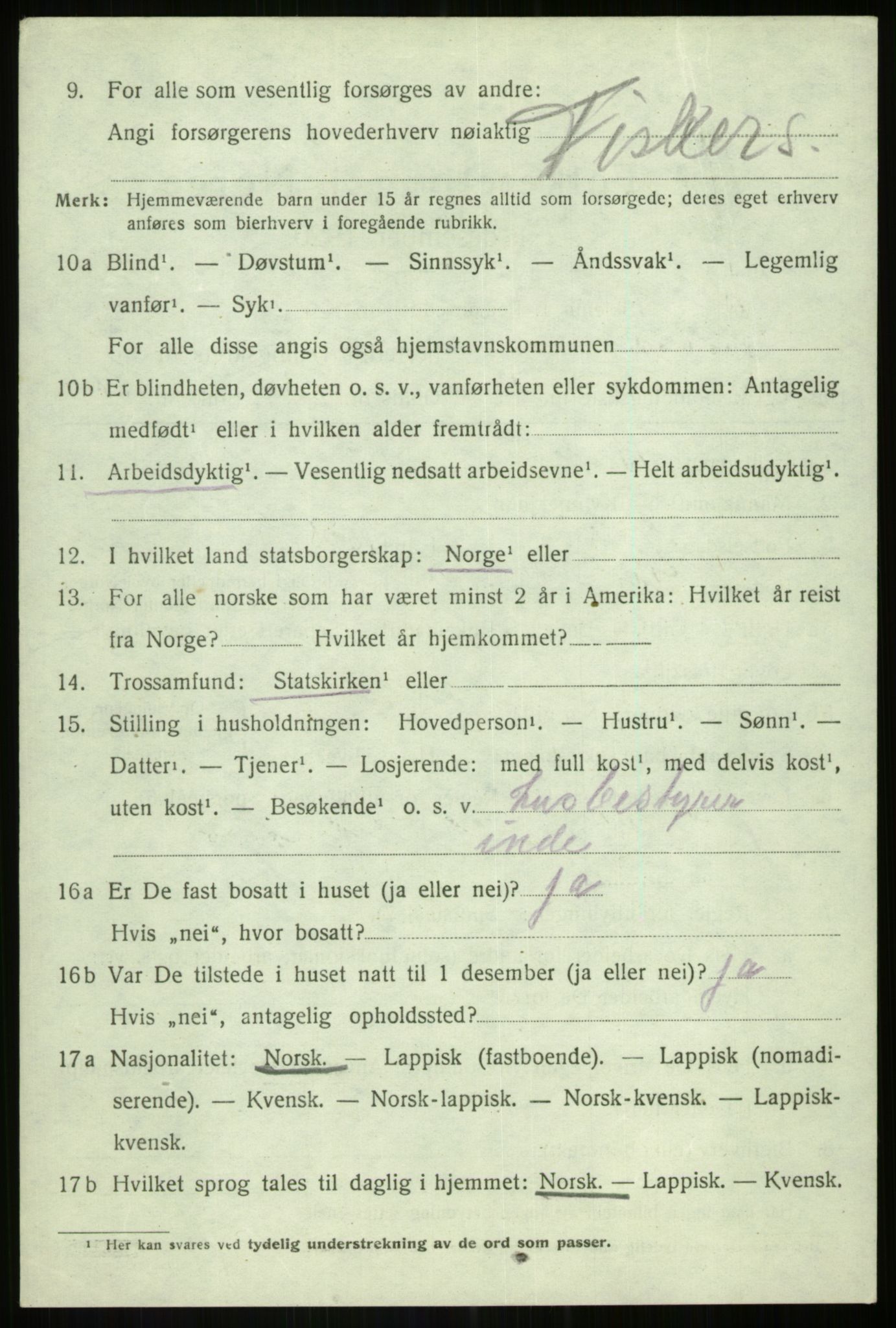 SATØ, Folketelling 1920 for 1931 Lenvik herred, 1920, s. 7743