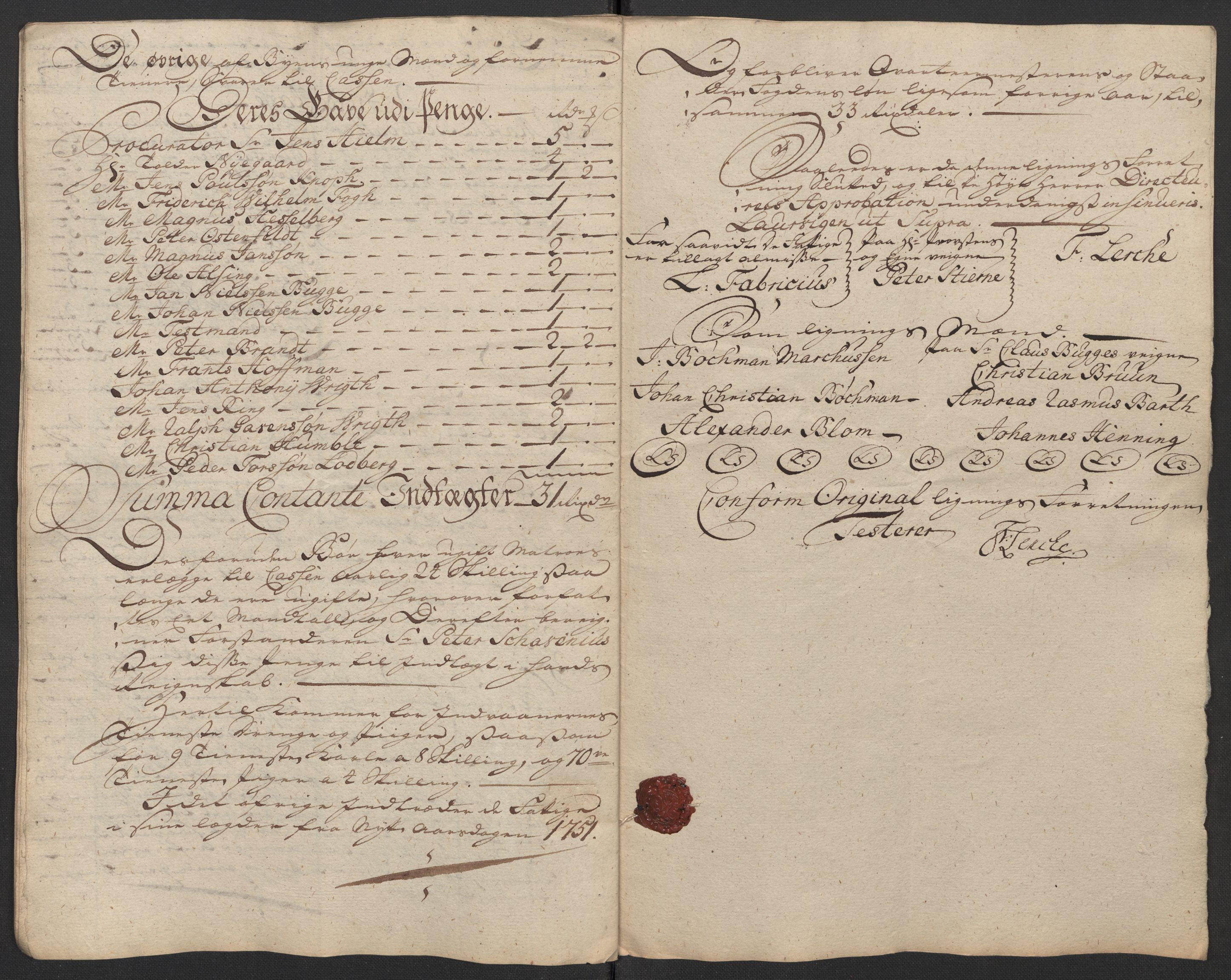 Kristiania tukthus, AV/SAO-A-10644/A/Ad/Adb/L0011: Innkomne skriv, rapporter og regnskap, 1742-1783, s. 150