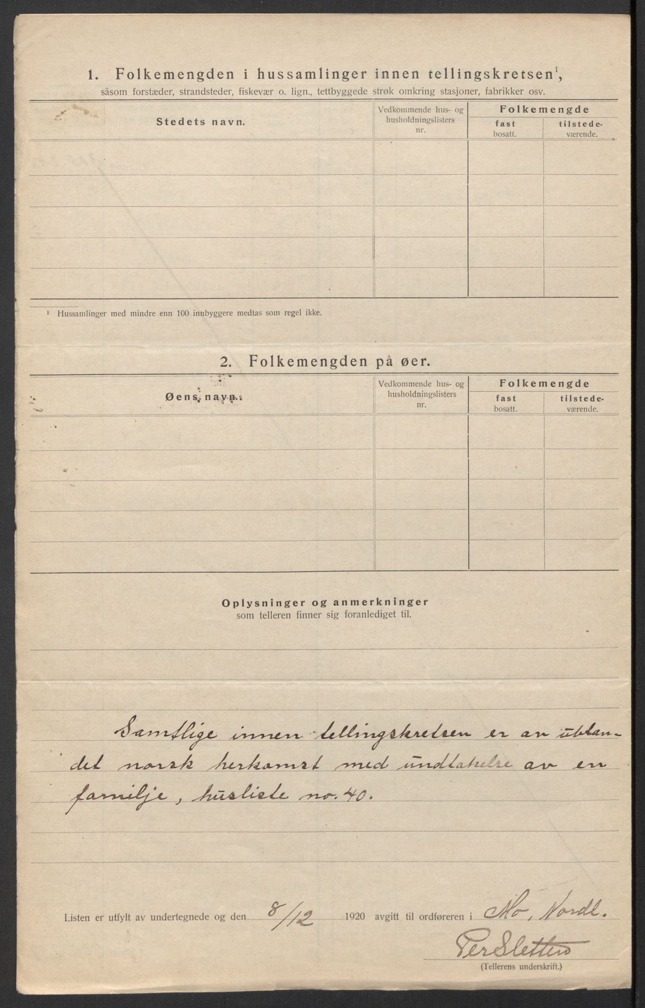 SAT, Folketelling 1920 for 1833 Mo herred, 1920, s. 61