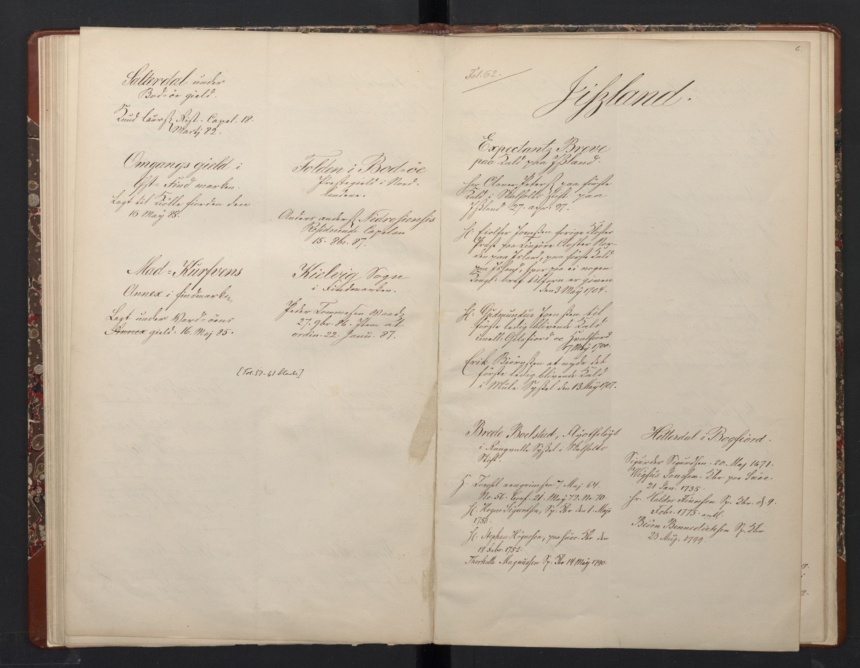 Avskriftsamlingen, AV/RA-EA-4022/F/Fa/L0101: Kalls- og ekspektansebrev på prestekall i Norge med Island og Færøyene i 17. og 18. århundre , 1670-1846, s. 34