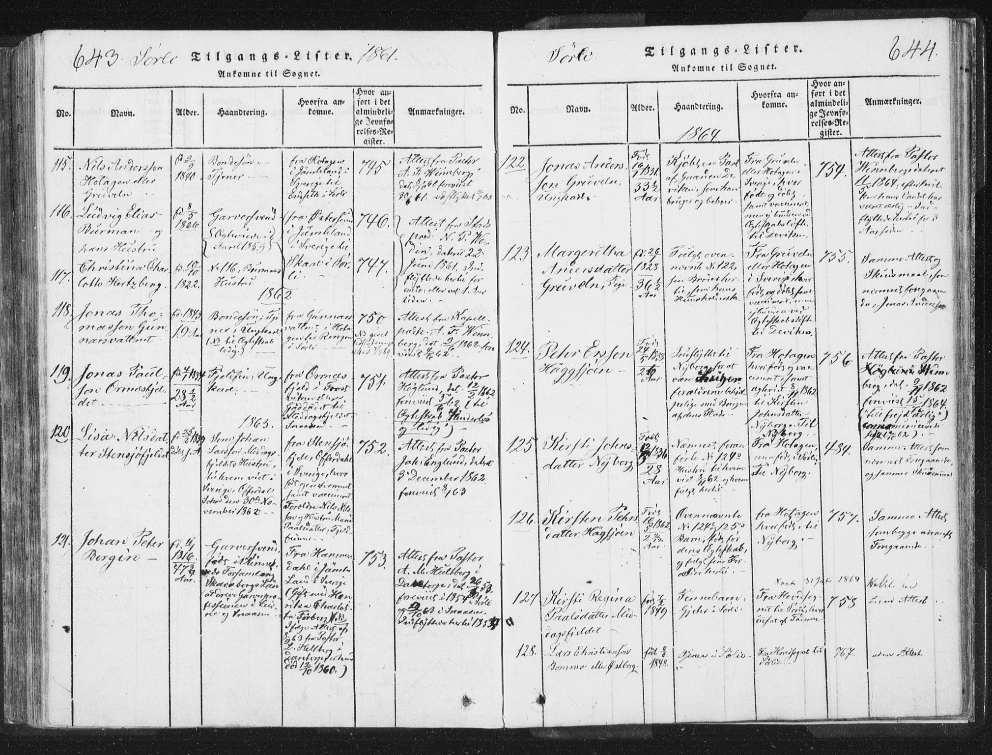 Ministerialprotokoller, klokkerbøker og fødselsregistre - Nord-Trøndelag, AV/SAT-A-1458/755/L0491: Ministerialbok nr. 755A01 /2, 1817-1864, s. 643-644