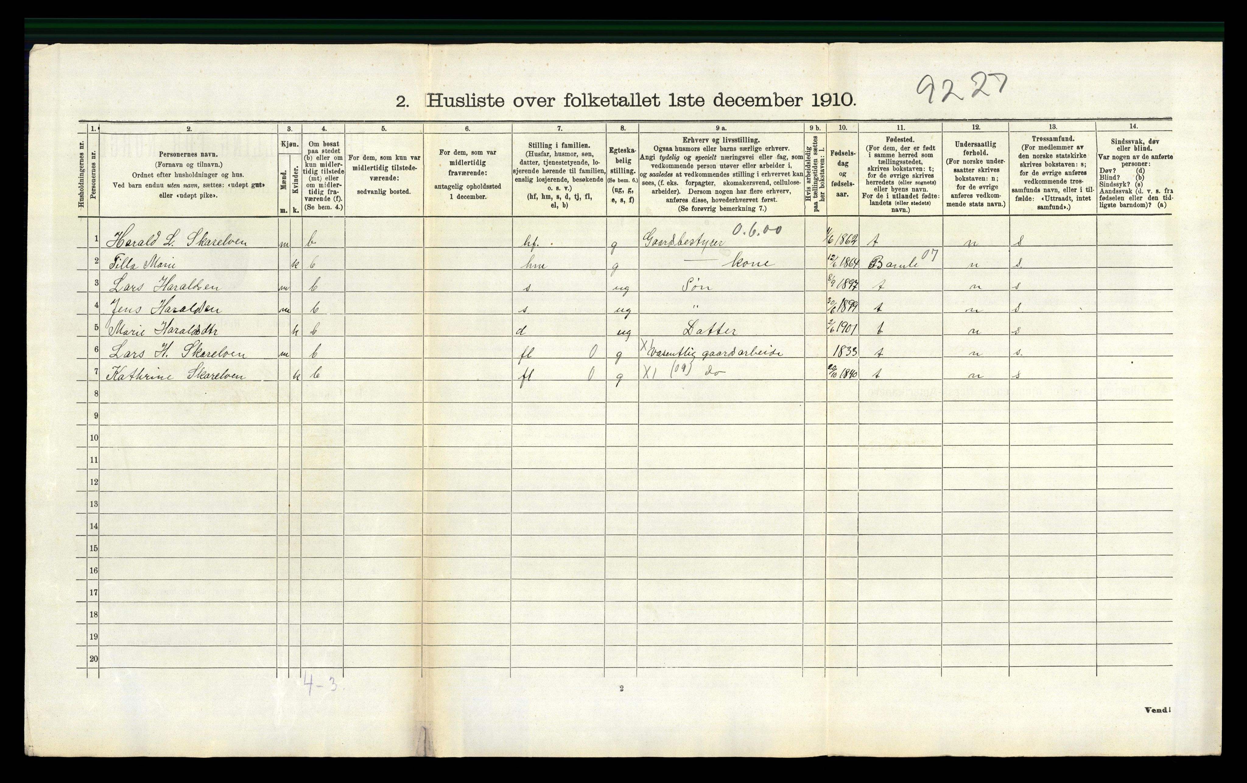 RA, Folketelling 1910 for 0817 Drangedal herred, 1910, s. 360