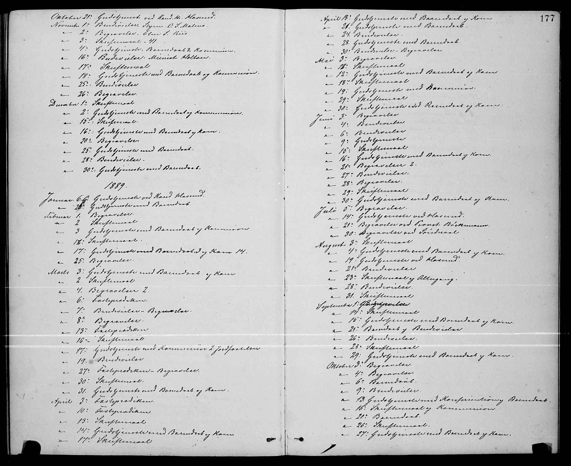 Ministerialprotokoller, klokkerbøker og fødselsregistre - Nord-Trøndelag, SAT/A-1458/739/L0374: Klokkerbok nr. 739C02, 1883-1898, s. 177