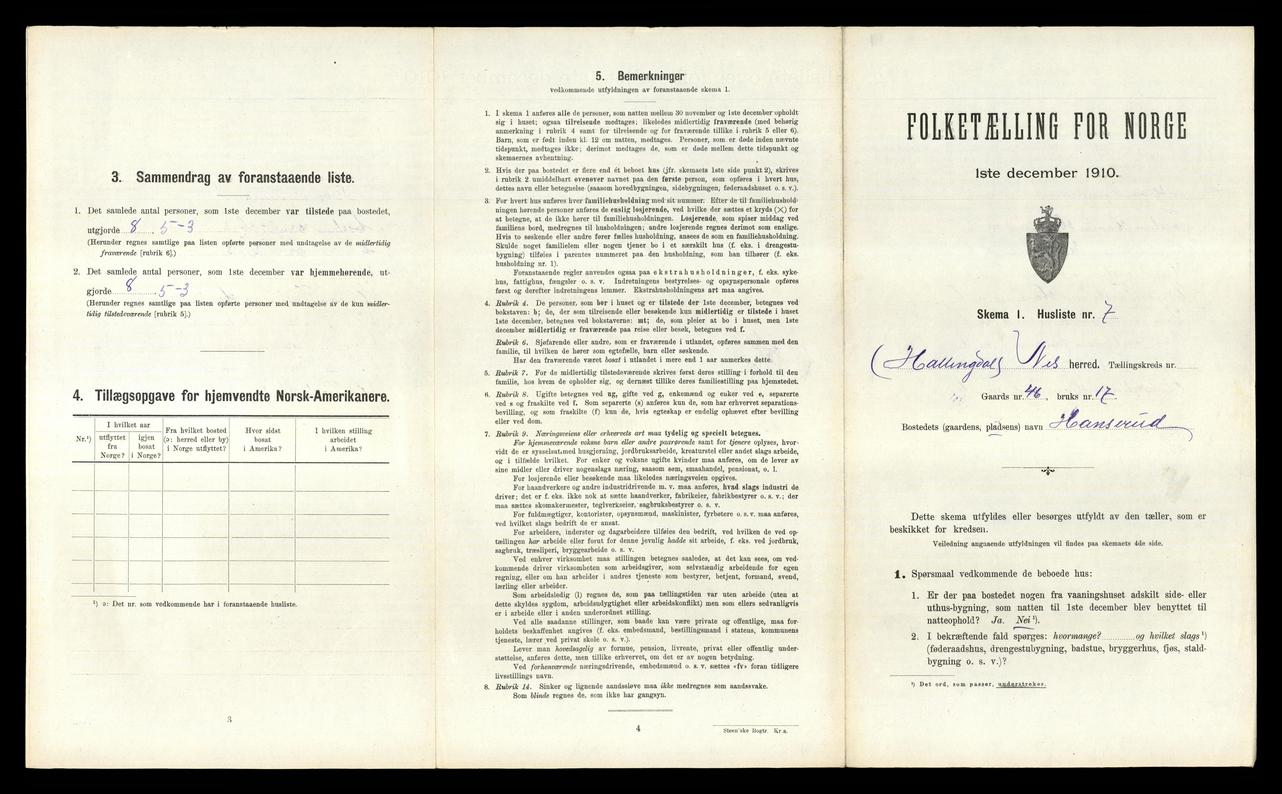 RA, Folketelling 1910 for 0616 Nes herred, 1910, s. 676