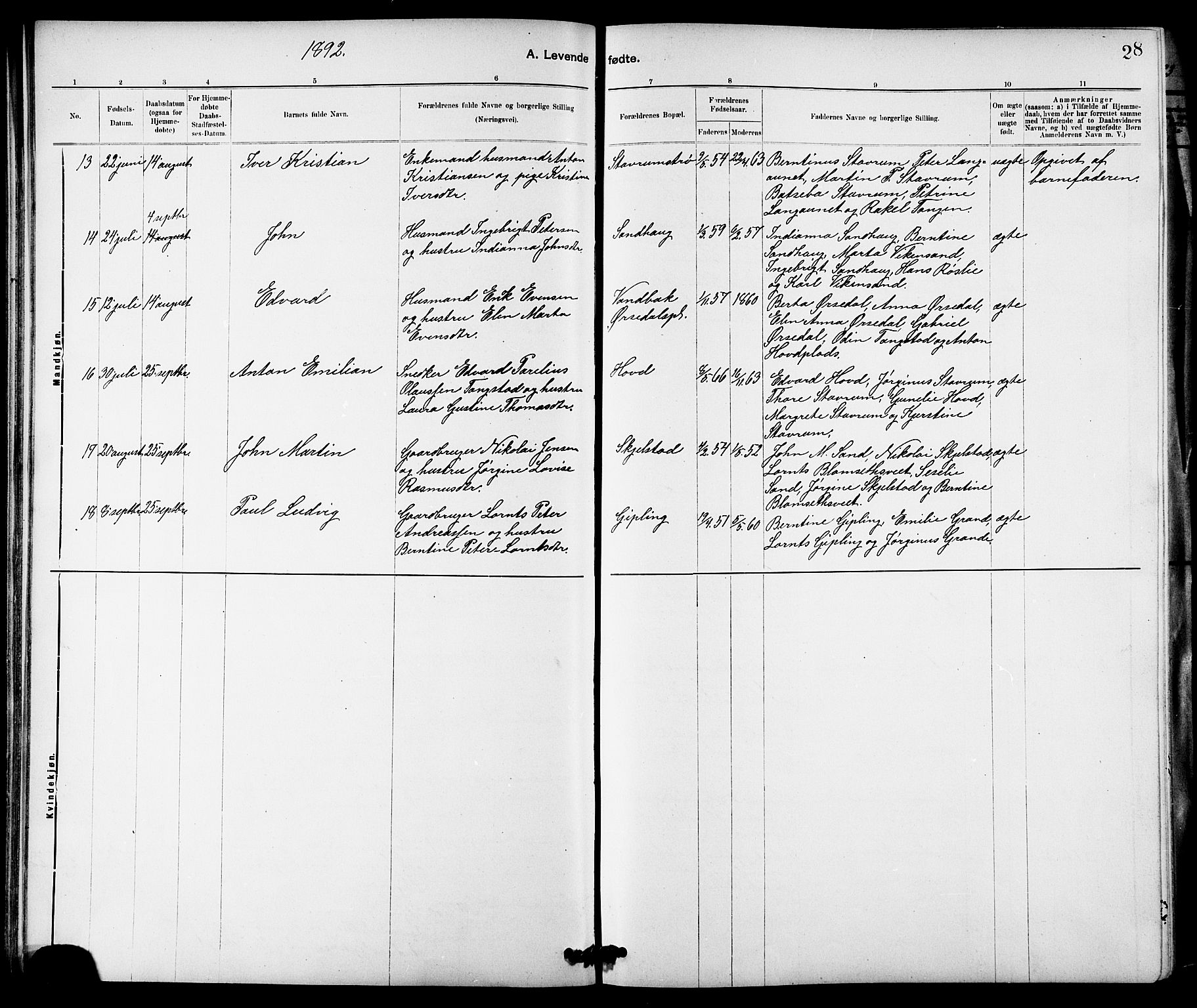 Ministerialprotokoller, klokkerbøker og fødselsregistre - Nord-Trøndelag, SAT/A-1458/744/L0423: Klokkerbok nr. 744C02, 1886-1905, s. 28