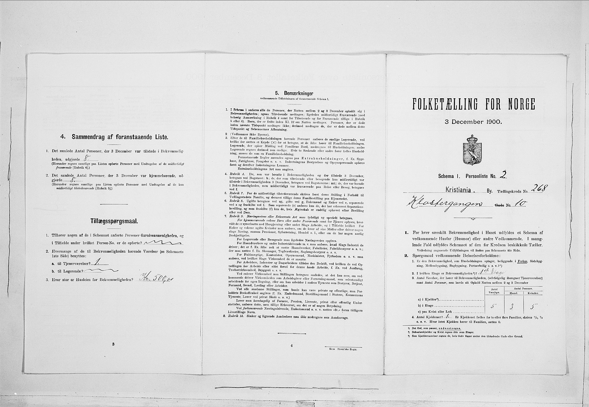 SAO, Folketelling 1900 for 0301 Kristiania kjøpstad, 1900, s. 48387