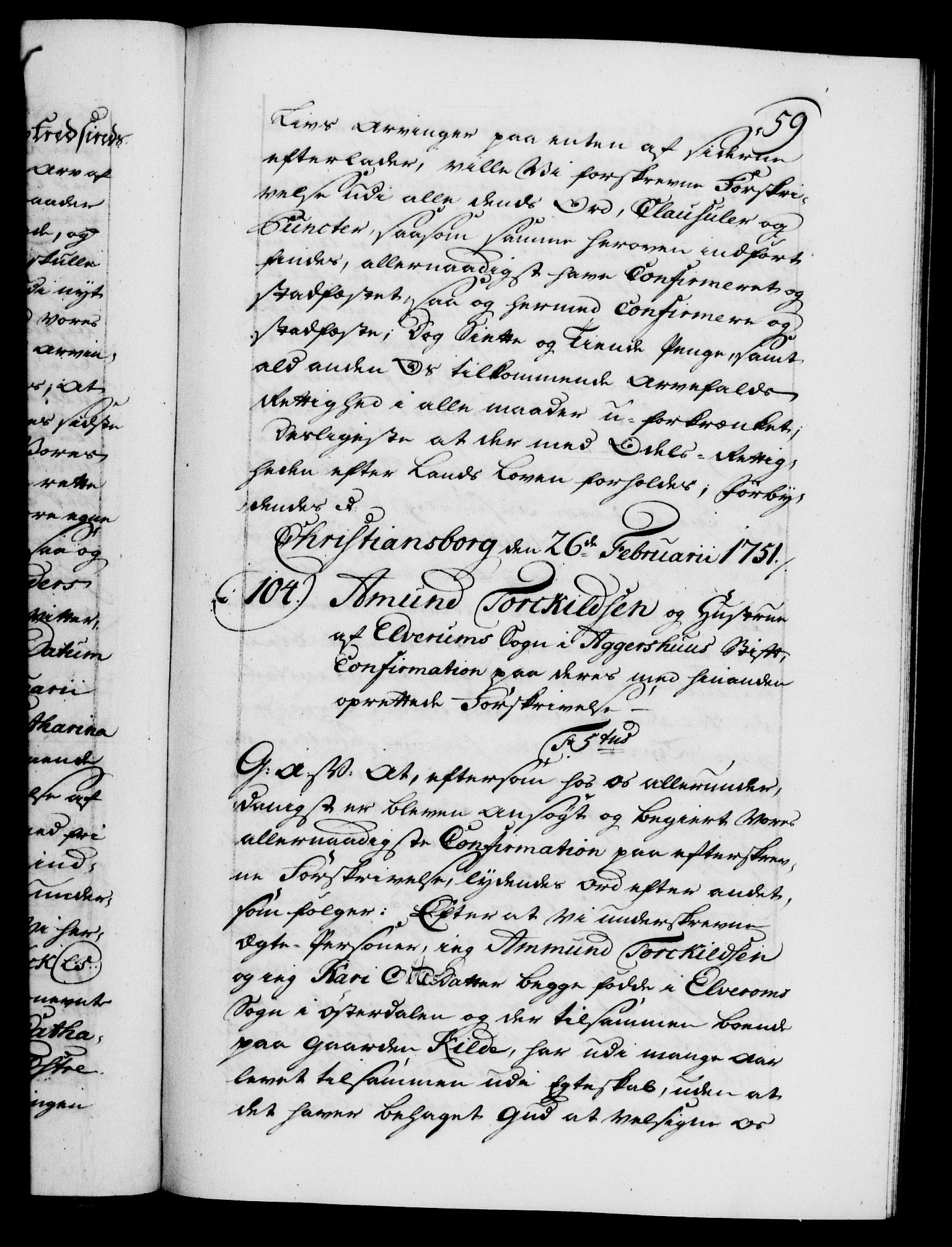 Danske Kanselli 1572-1799, RA/EA-3023/F/Fc/Fca/Fcaa/L0037: Norske registre, 1751-1752, s. 59a
