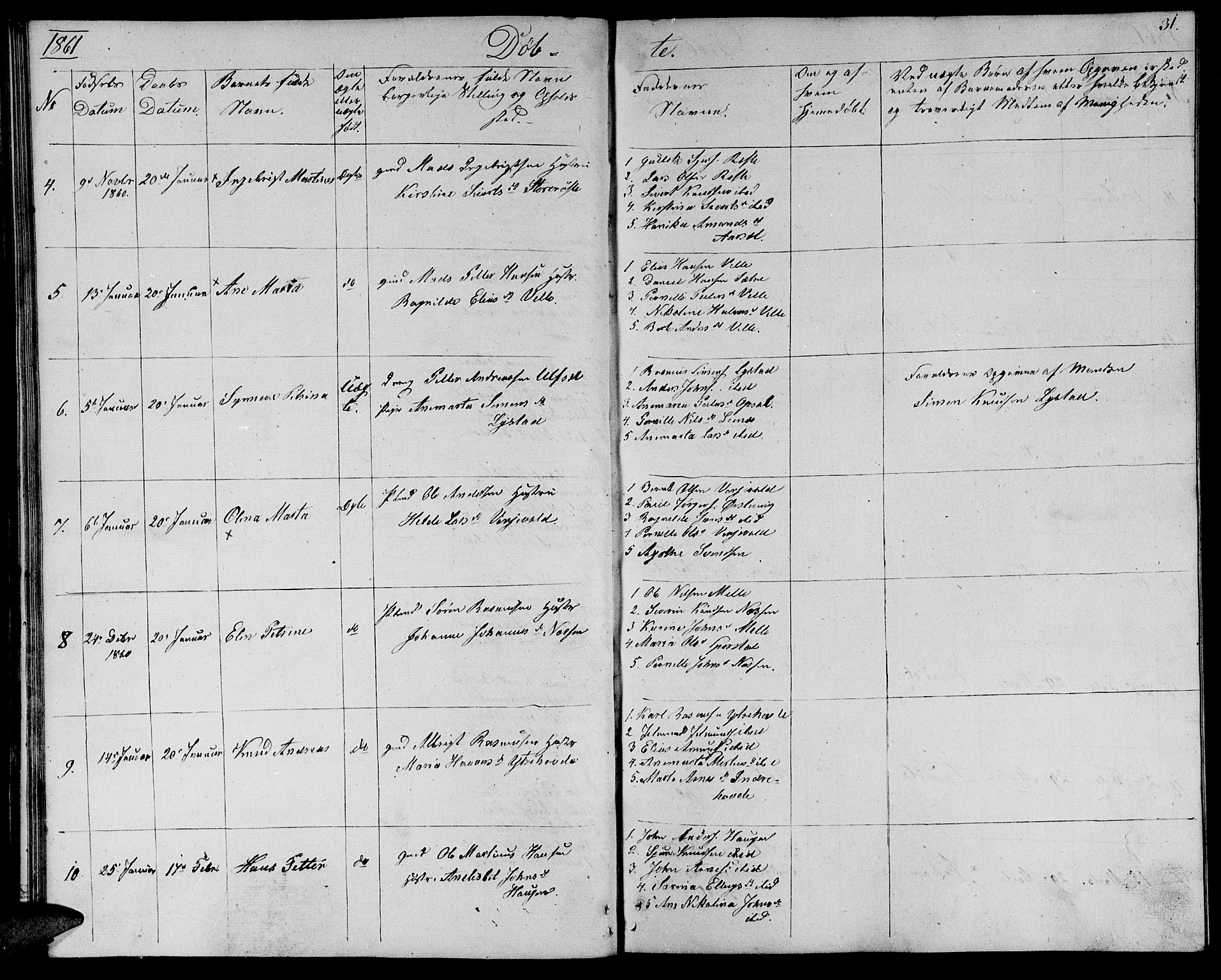 Ministerialprotokoller, klokkerbøker og fødselsregistre - Møre og Romsdal, AV/SAT-A-1454/513/L0187: Klokkerbok nr. 513C01, 1856-1864, s. 31