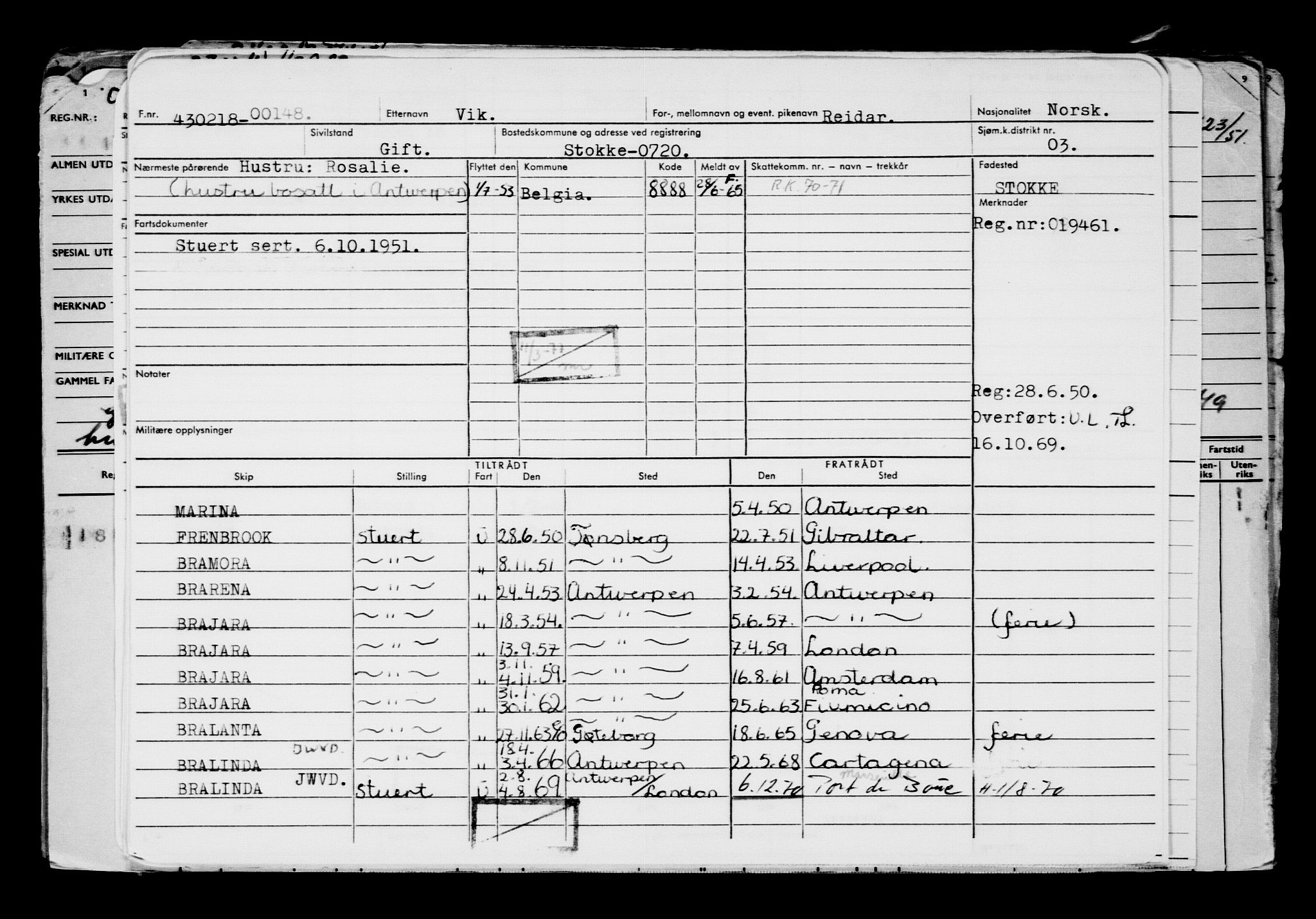 Direktoratet for sjømenn, AV/RA-S-3545/G/Gb/L0155: Hovedkort, 1918, s. 315