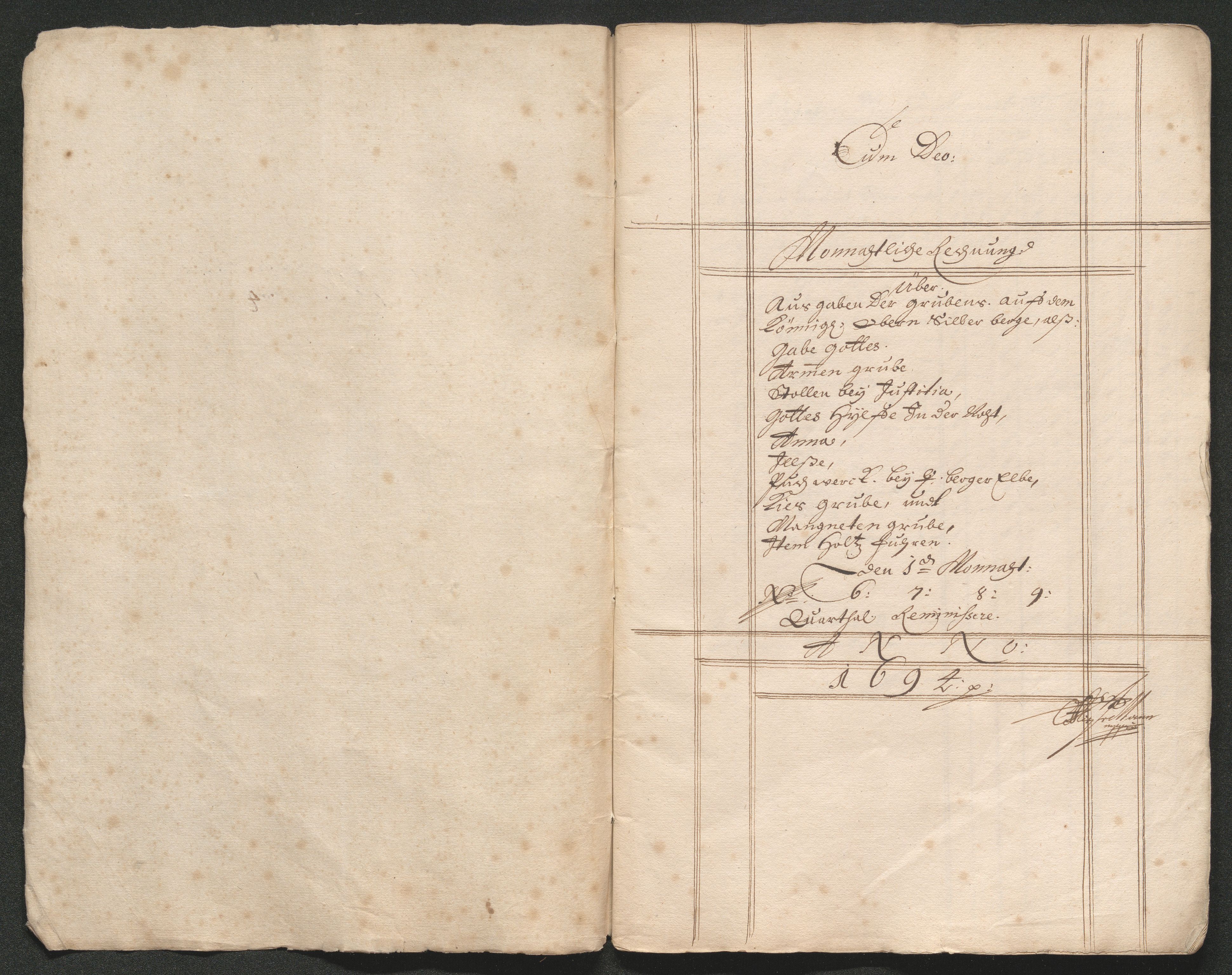 Kongsberg Sølvverk 1623-1816, AV/SAKO-EA-3135/001/D/Dc/Dcd/L0066: Utgiftsregnskap for gruver m.m., 1687-1694, s. 243