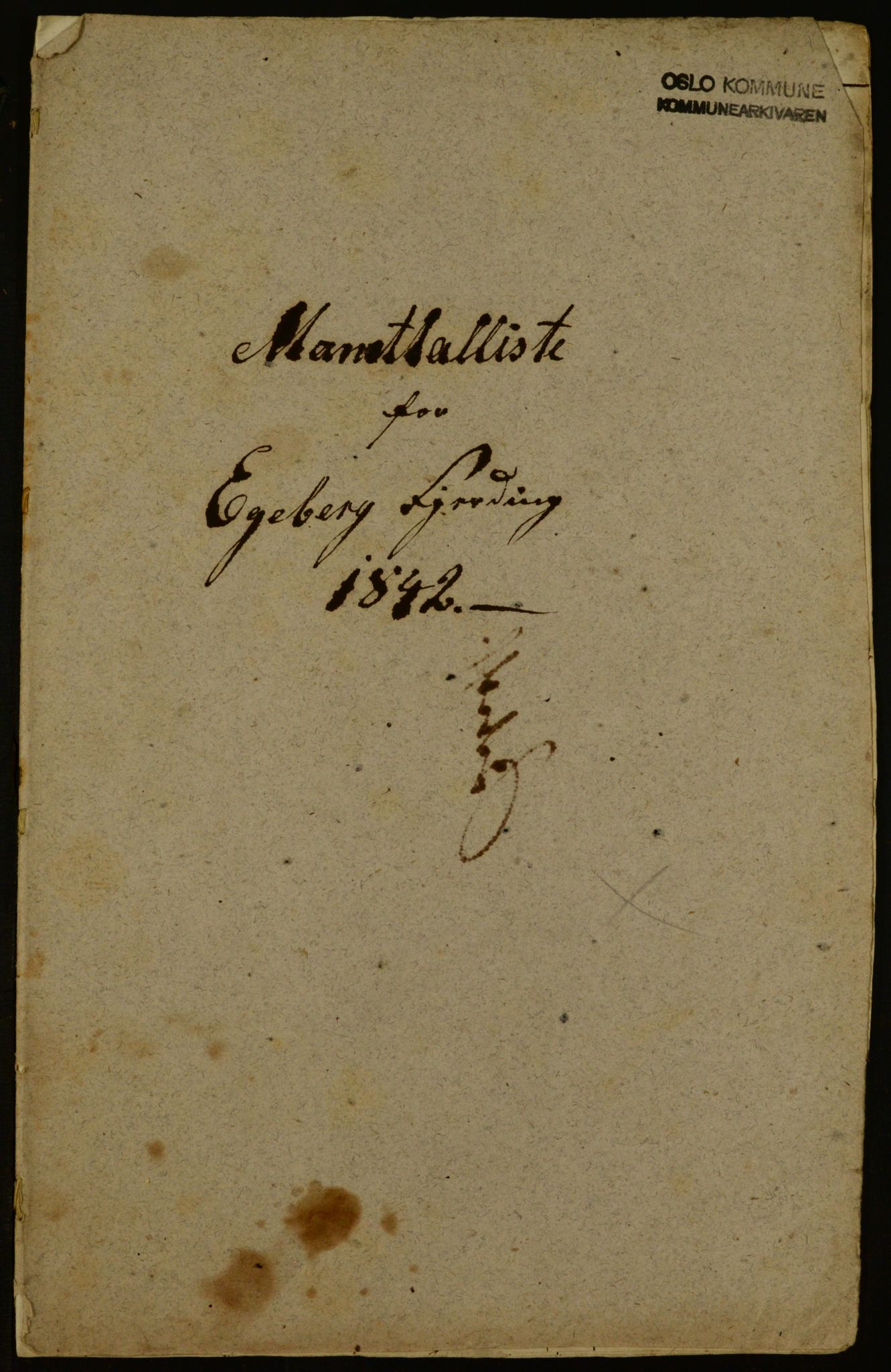 OBA, Manntall for Aker 1842, 1842