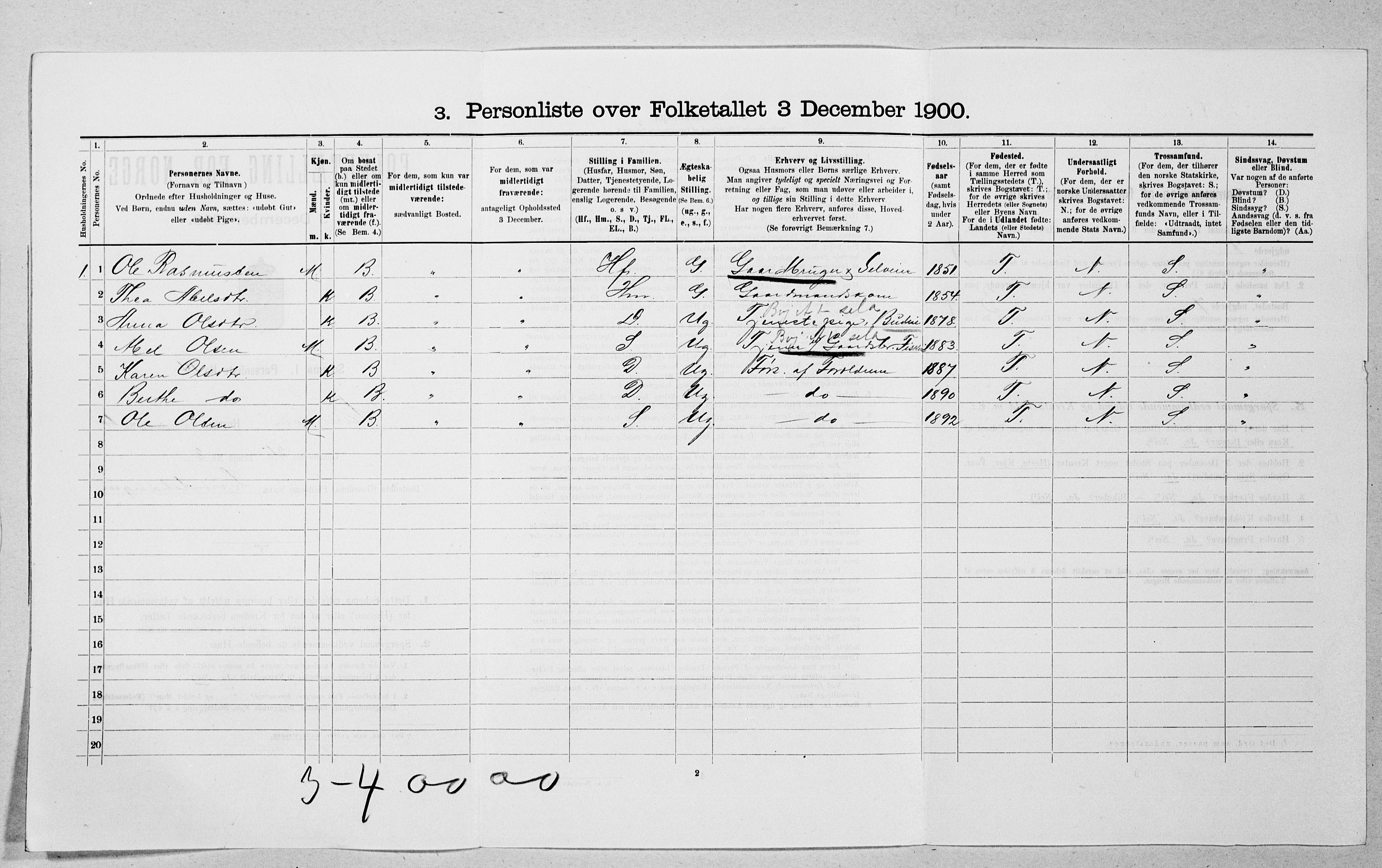 SAT, Folketelling 1900 for 1511 Vanylven herred, 1900, s. 345