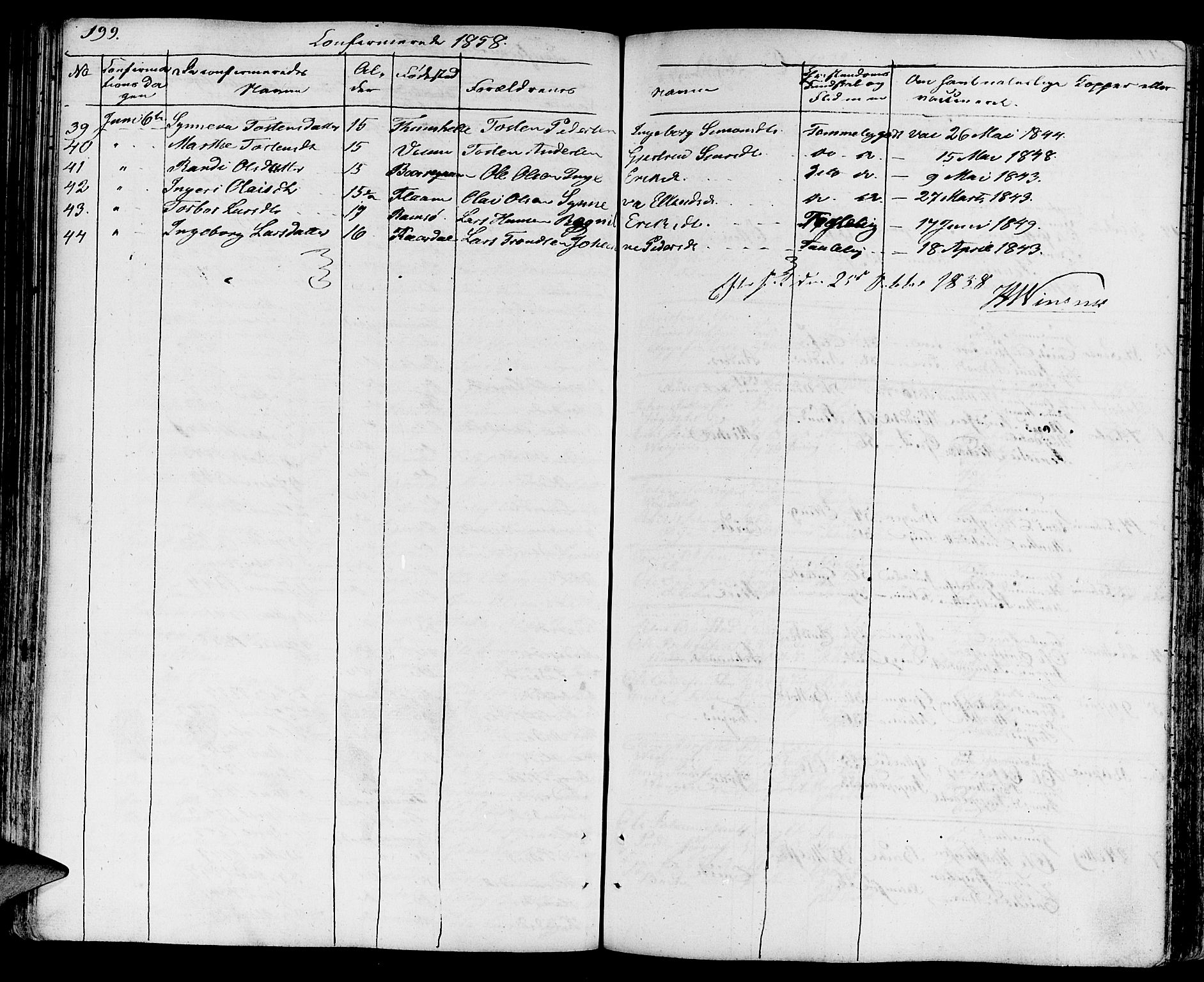 Aurland sokneprestembete, AV/SAB-A-99937/H/Ha/Haa/L0006: Ministerialbok nr. A 6, 1821-1859, s. 199