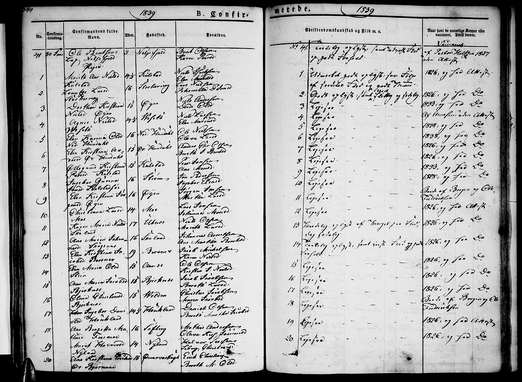 Ministerialprotokoller, klokkerbøker og fødselsregistre - Nordland, AV/SAT-A-1459/820/L0289: Ministerialbok nr. 820A10, 1826-1845, s. 344