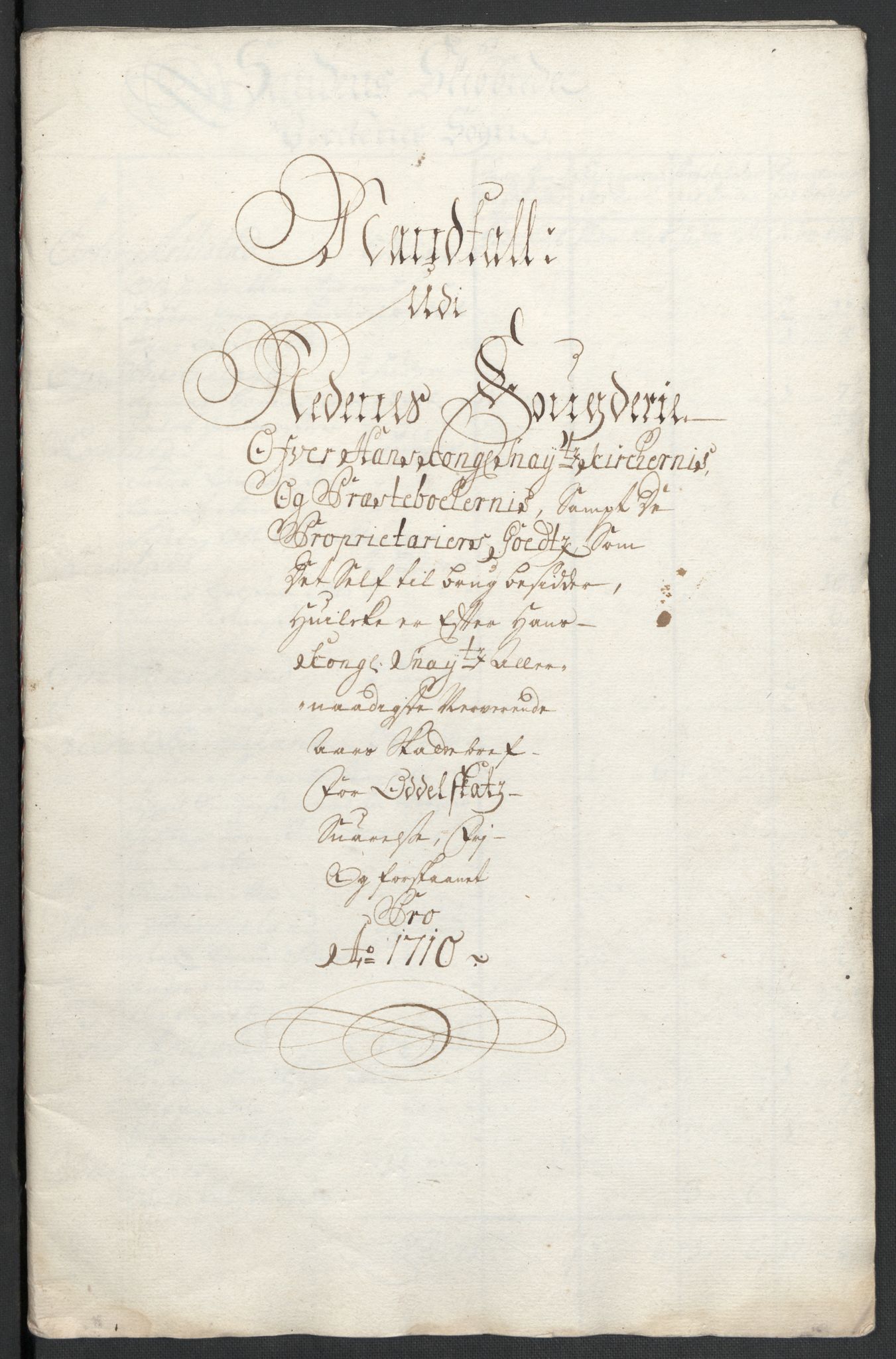 Rentekammeret inntil 1814, Reviderte regnskaper, Fogderegnskap, RA/EA-4092/R39/L2319: Fogderegnskap Nedenes, 1710-1711, s. 89