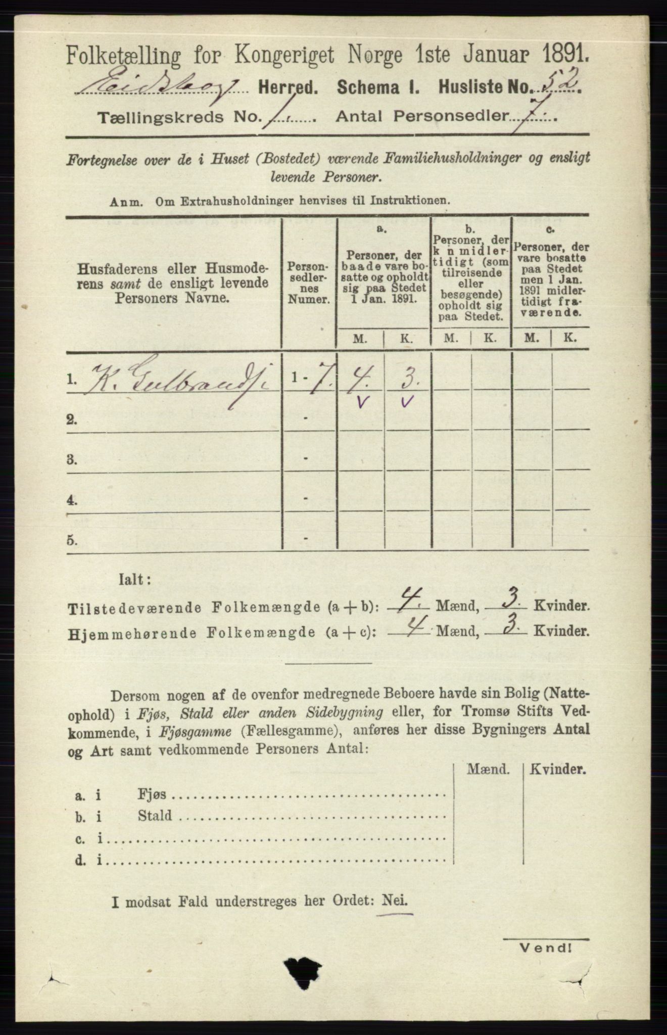 RA, Folketelling 1891 for 0420 Eidskog herred, 1891, s. 90