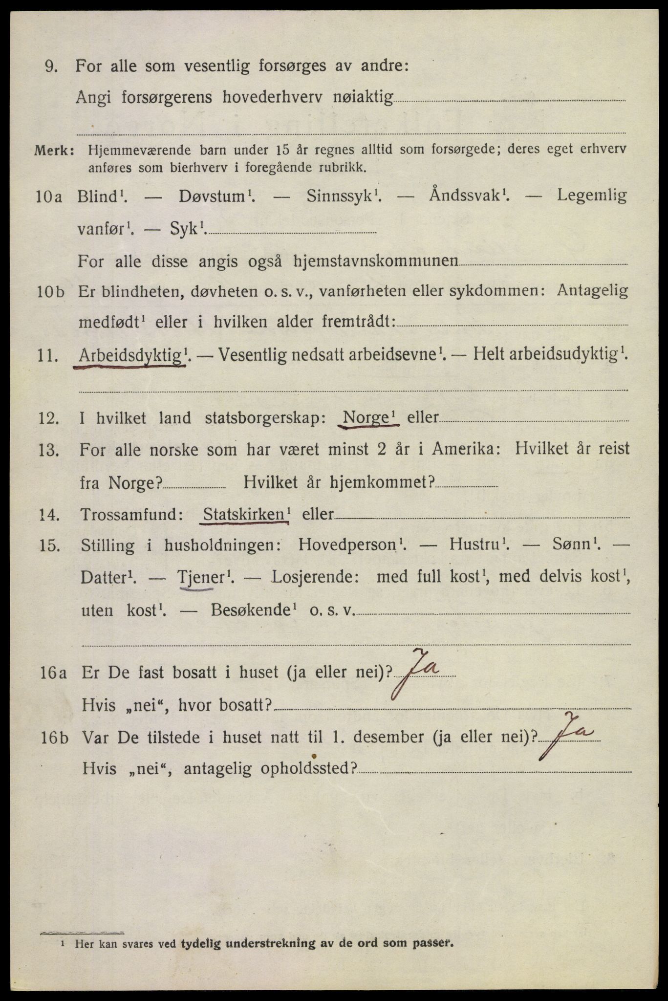 SAKO, Folketelling 1920 for 0630 Øvre Sandsvær herred, 1920, s. 1609