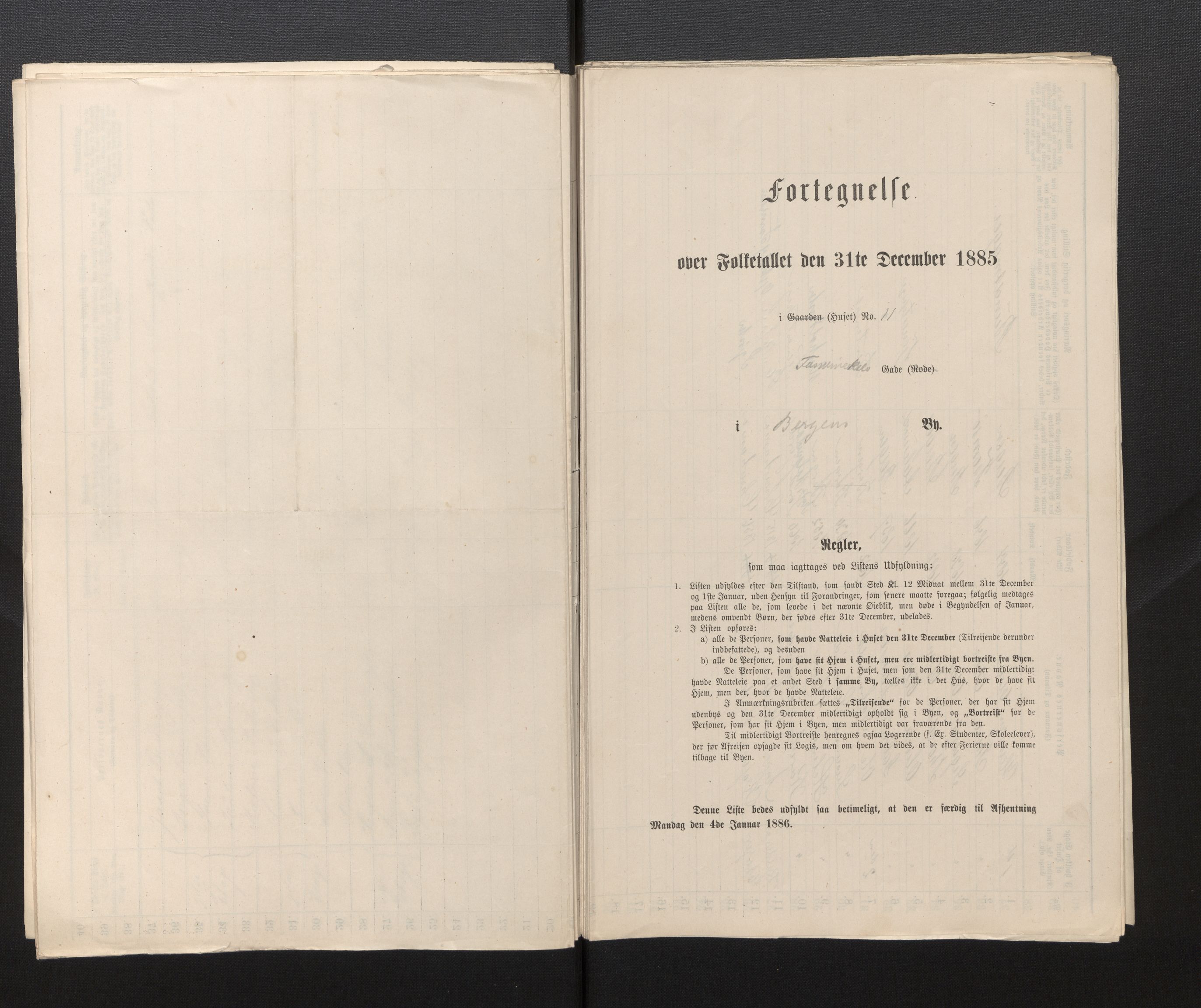 SAB, Folketelling 1885 for 1301 Bergen kjøpstad, 1885, s. 1421