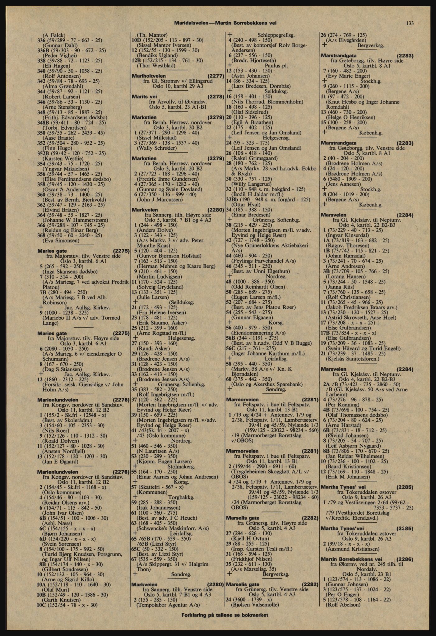 Kristiania/Oslo adressebok, PUBL/-, 1977-1978, s. 133