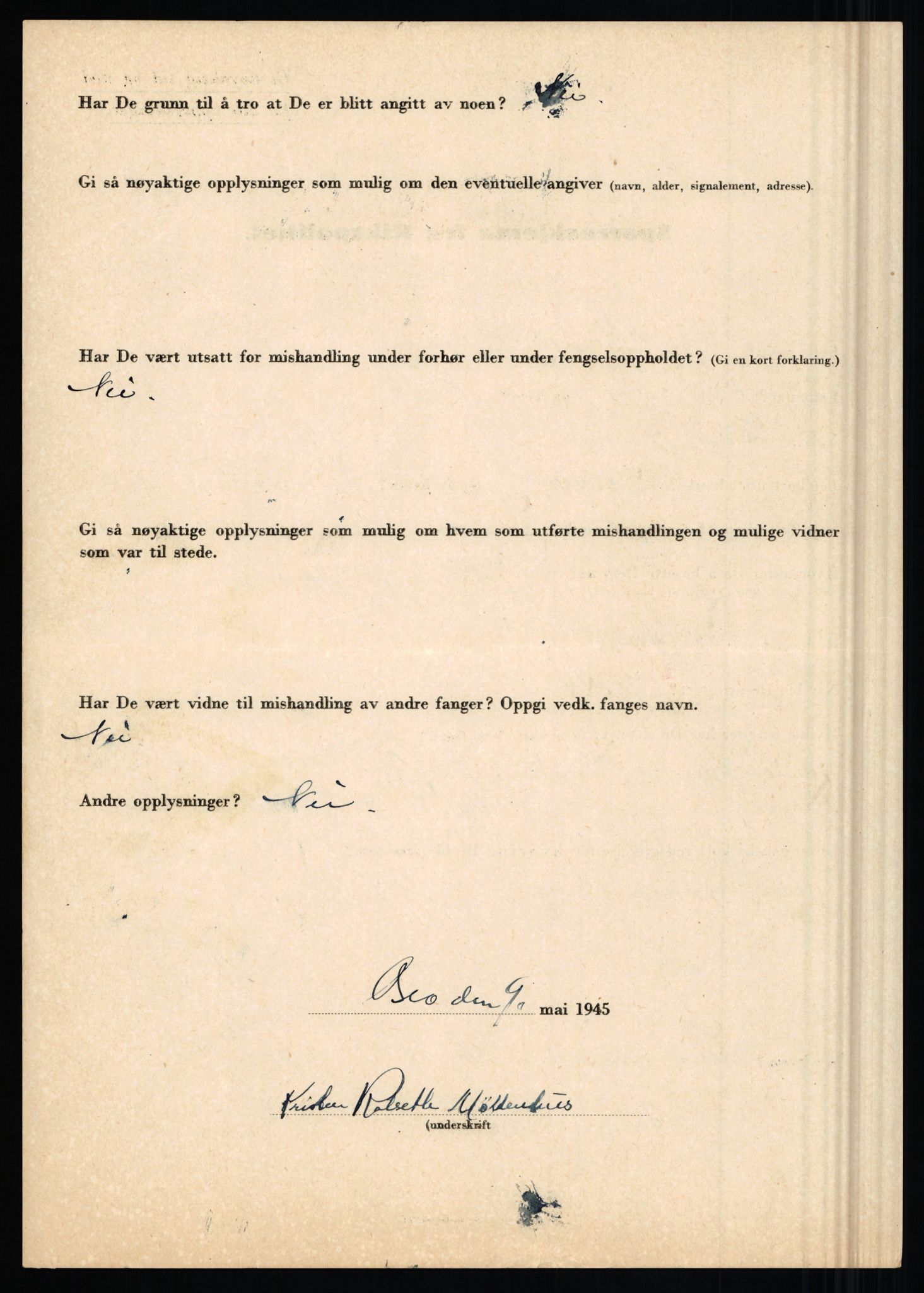 Rikspolitisjefen, AV/RA-S-1560/L/L0012: Mogensen, Øivind - Noraas, Lars, 1940-1945, s. 305