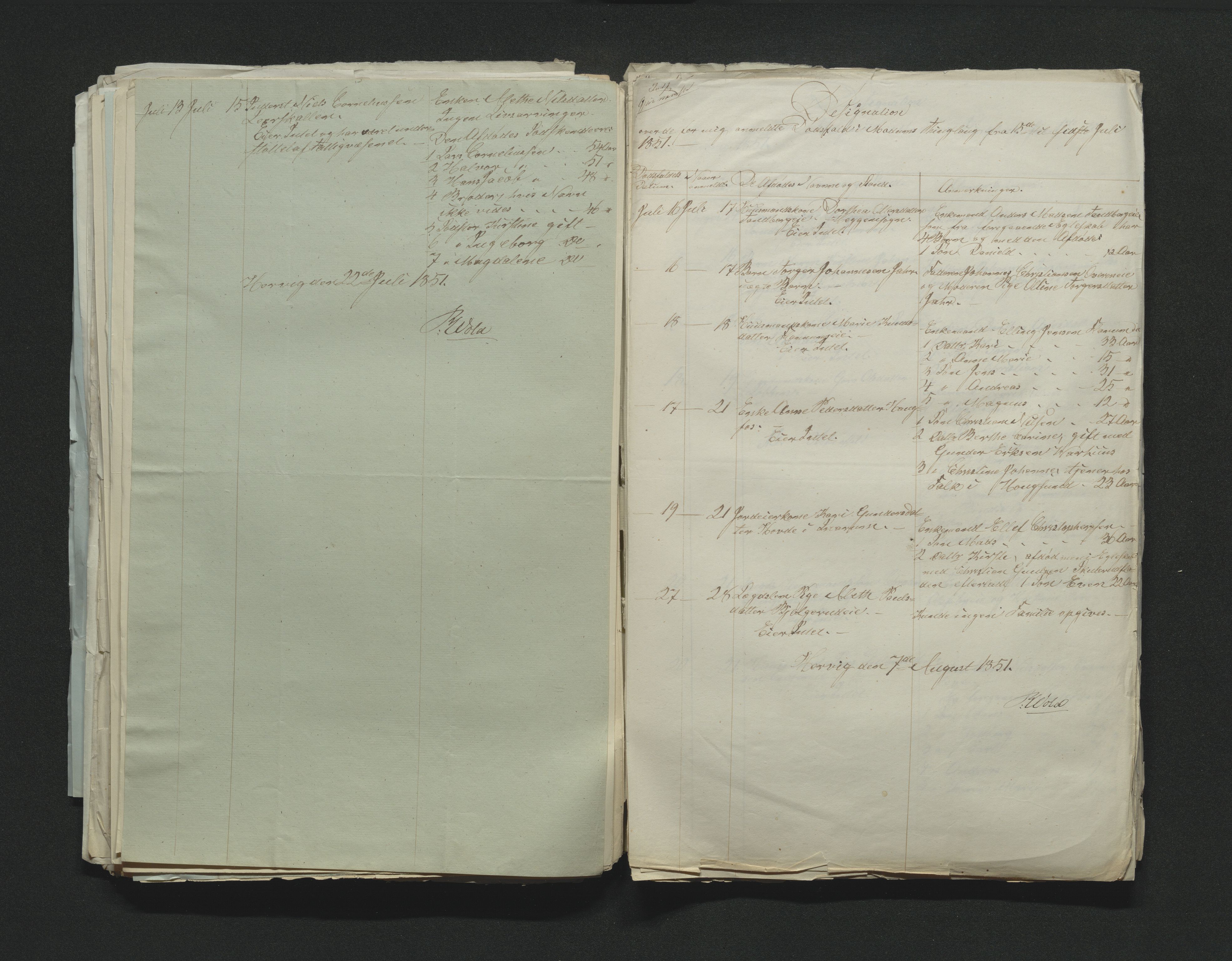 Eiker, Modum og Sigdal sorenskriveri, AV/SAKO-A-123/H/Ha/Hab/L0008: Dødsfallsmeldinger, 1850-1853
