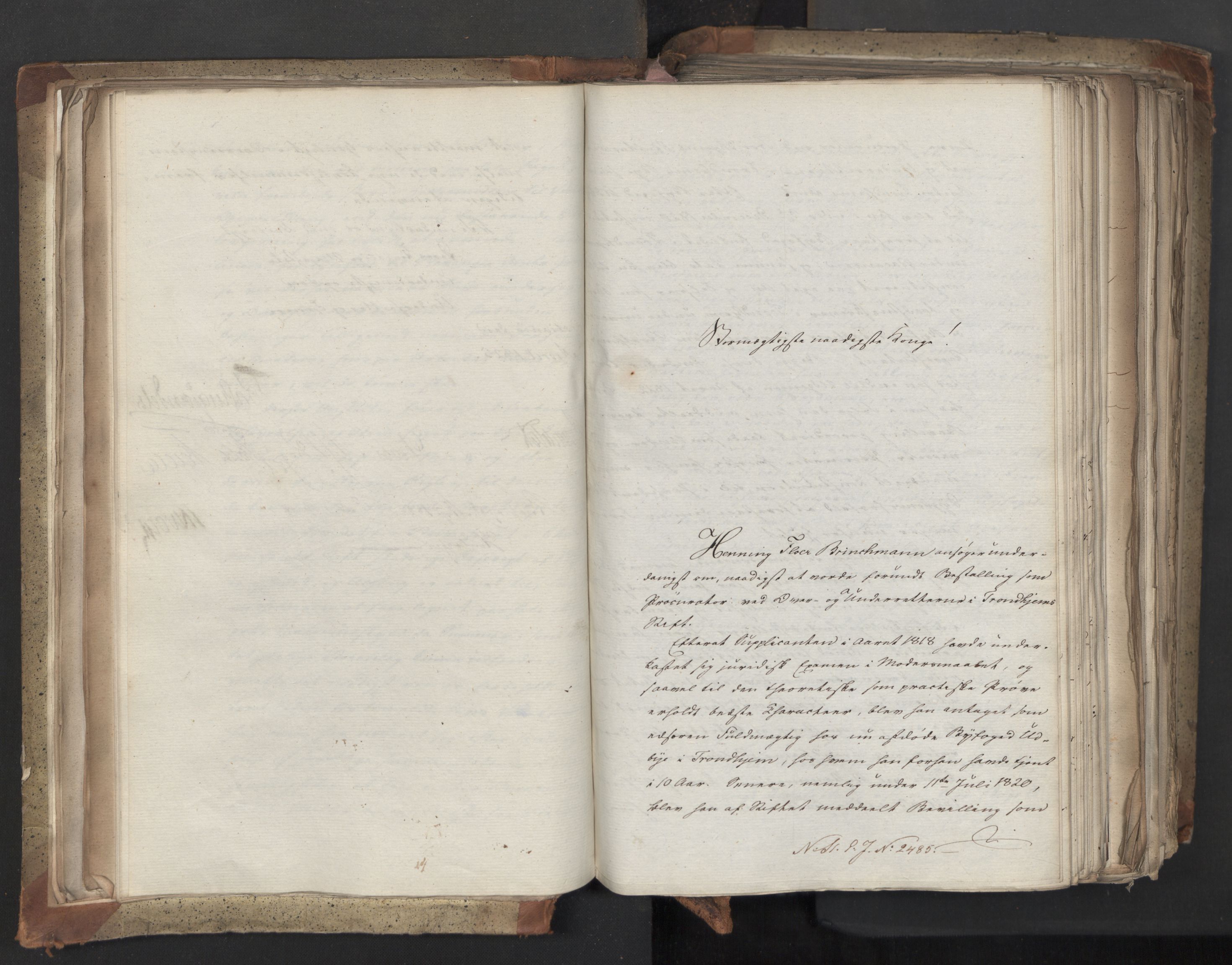Statsrådsavdelingen i Stockholm, AV/RA-S-1003/D/Da/L0042: Regjeringsinnstillinger nr. 2467-2705, 1825, s. 54