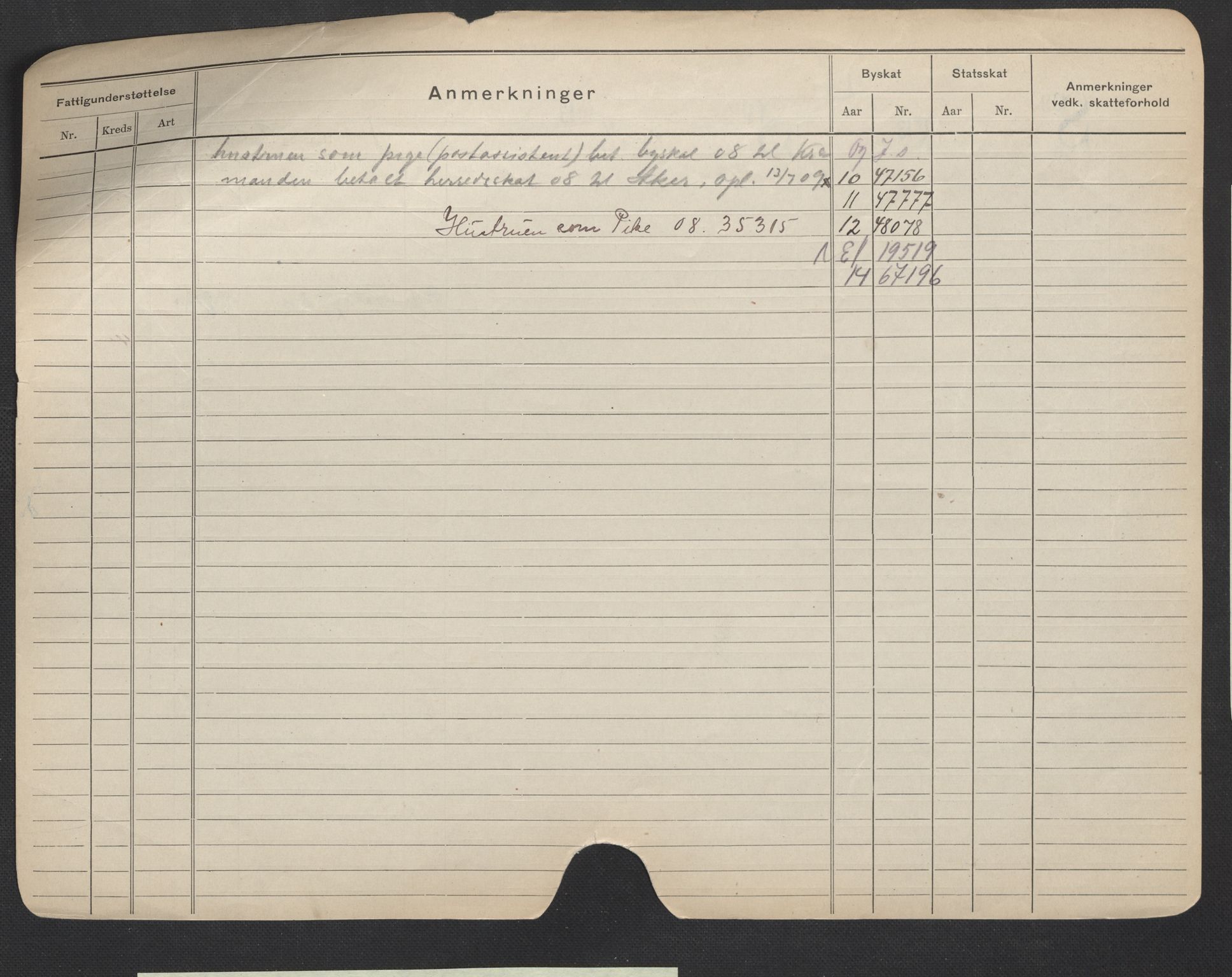 Oslo folkeregister, Registerkort, SAO/A-11715/F/Fa/Fac/L0007: Menn, 1906-1914, s. 250b