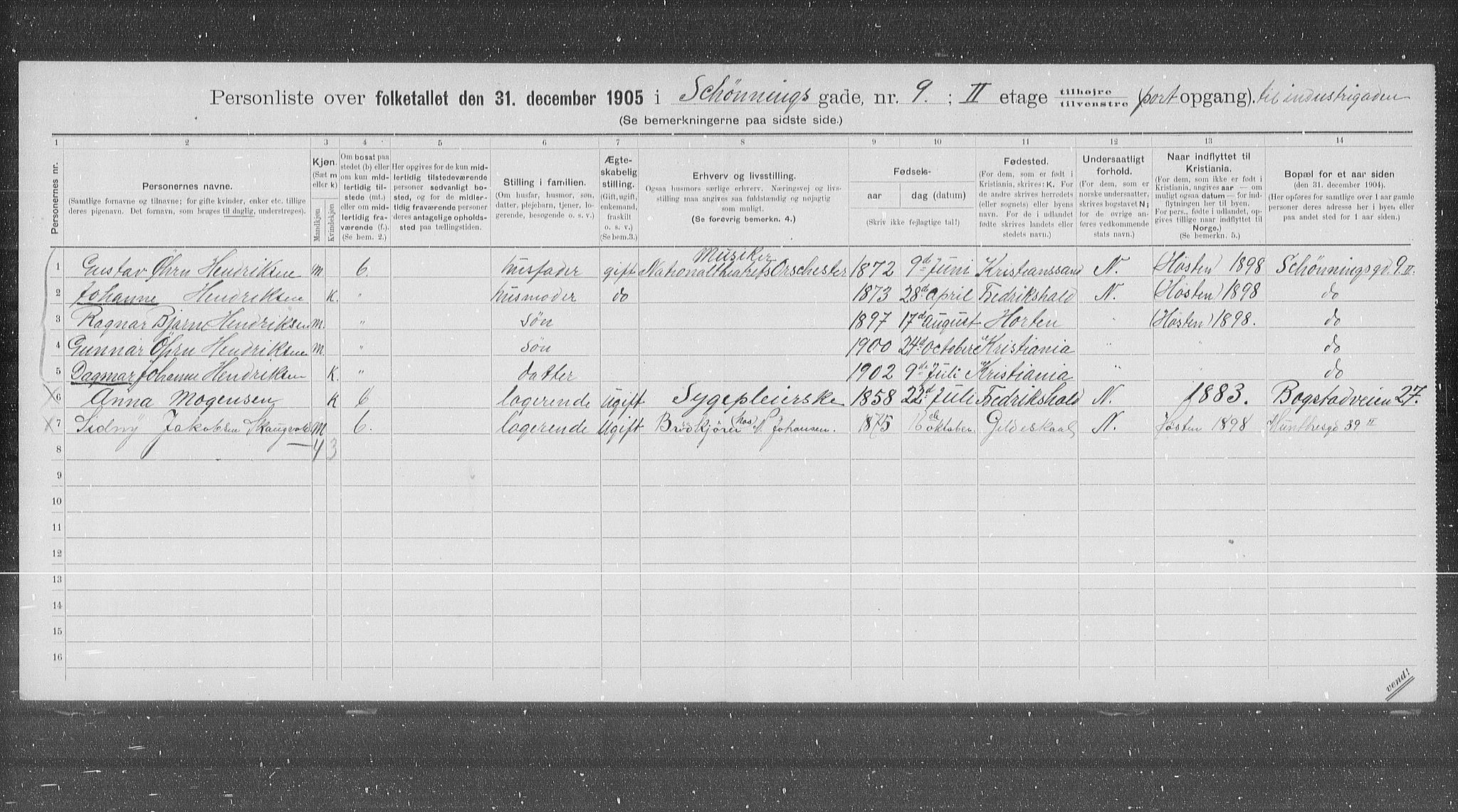 OBA, Kommunal folketelling 31.12.1905 for Kristiania kjøpstad, 1905, s. 48616
