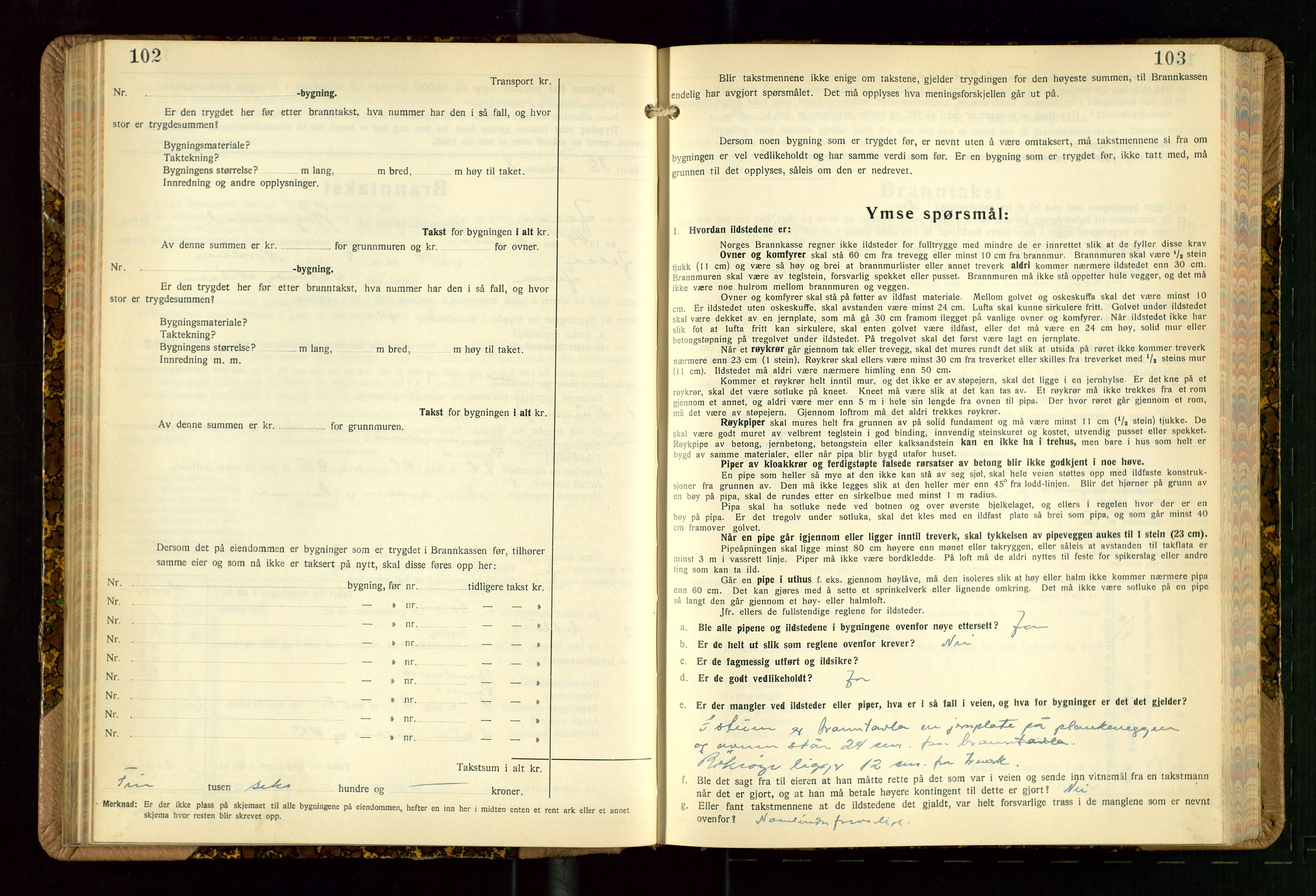 Jelsa lensmannskontor, AV/SAST-A-100360/Gob/L0003: "Branntakstprotokoll", 1942-1955, s. 102-103