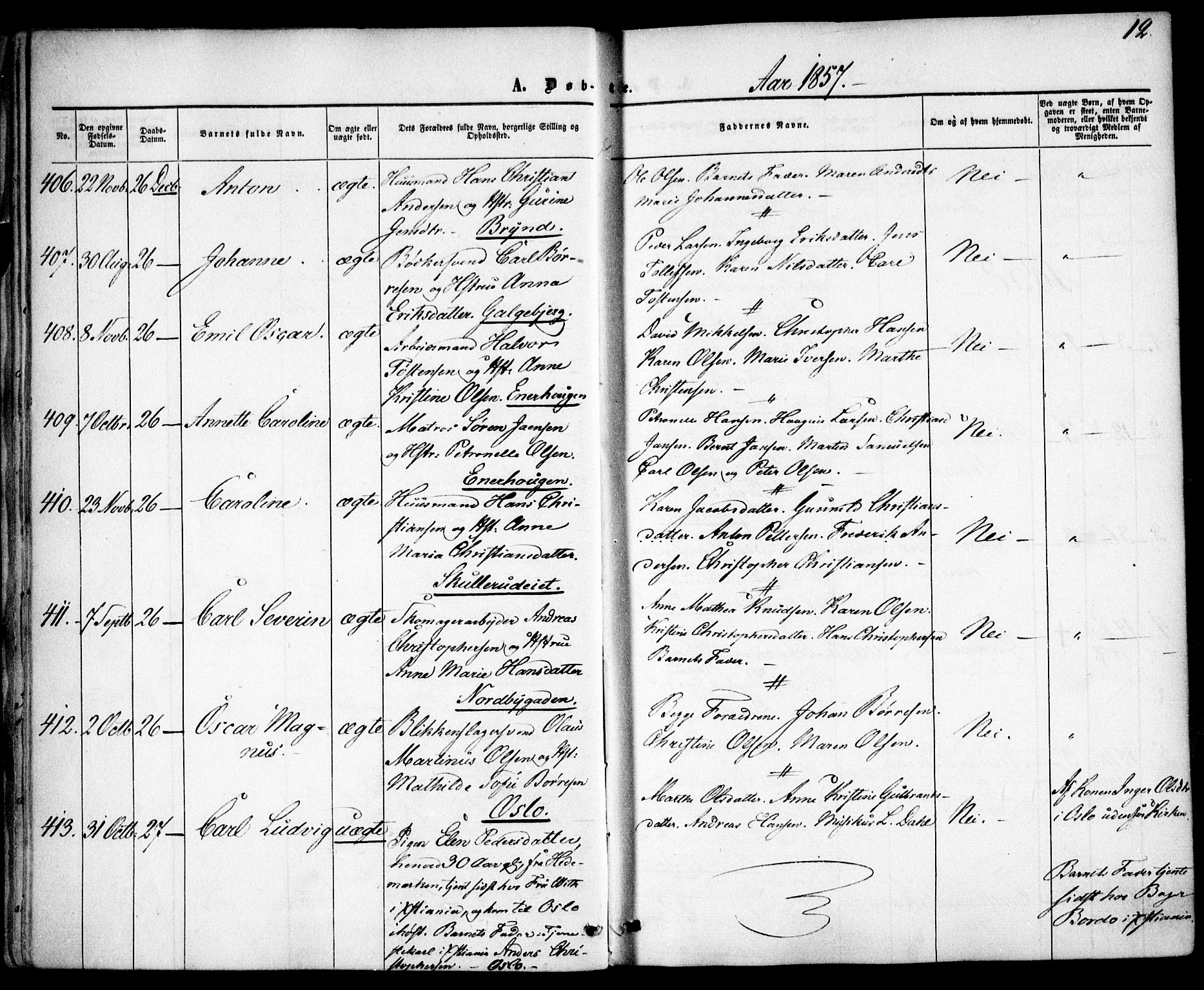 Vestre Aker prestekontor Kirkebøker, AV/SAO-A-10025/F/Fa/L0004: Ministerialbok nr. 4, 1857-1877, s. 12