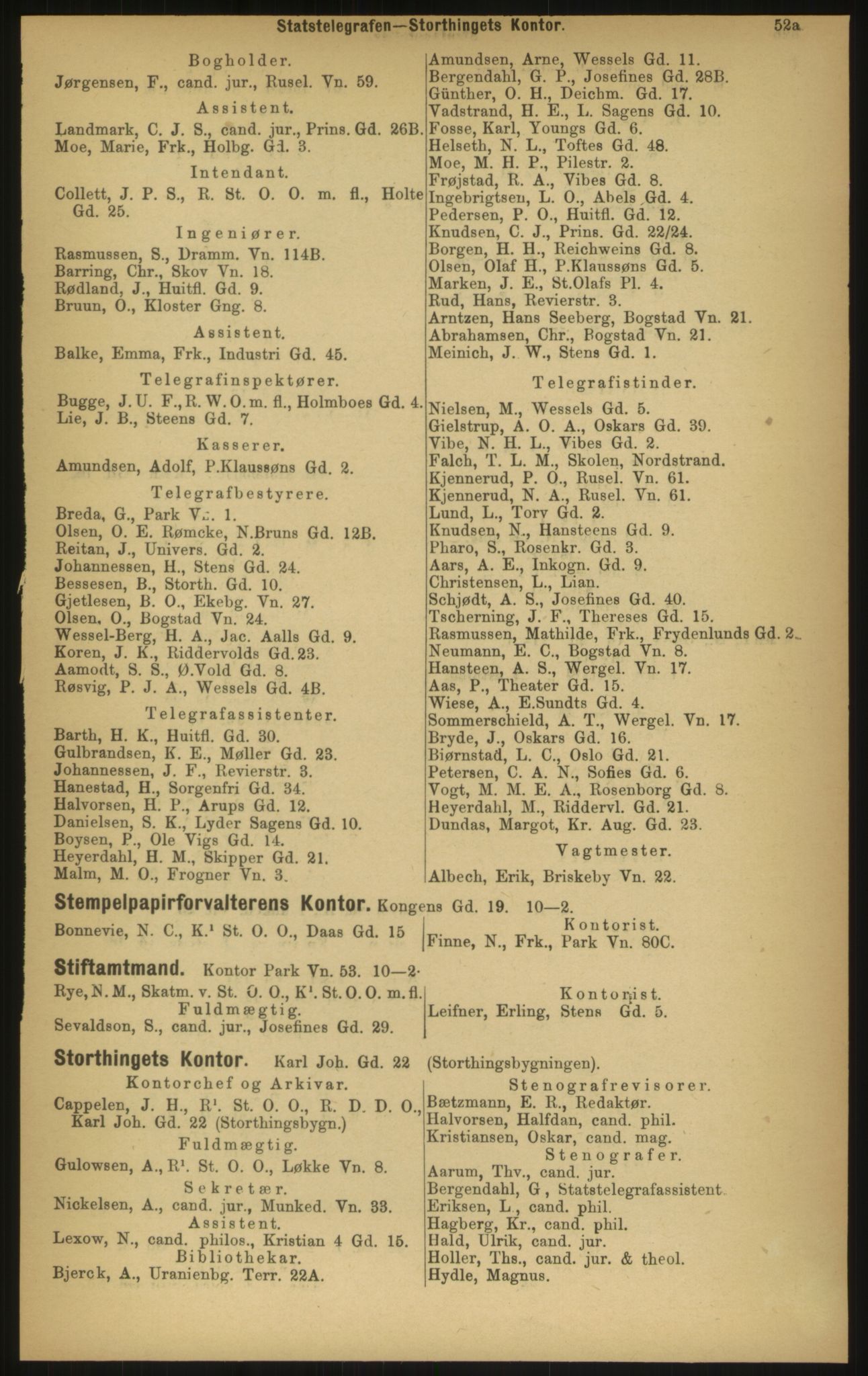 Kristiania/Oslo adressebok, PUBL/-, 1897, s. 53