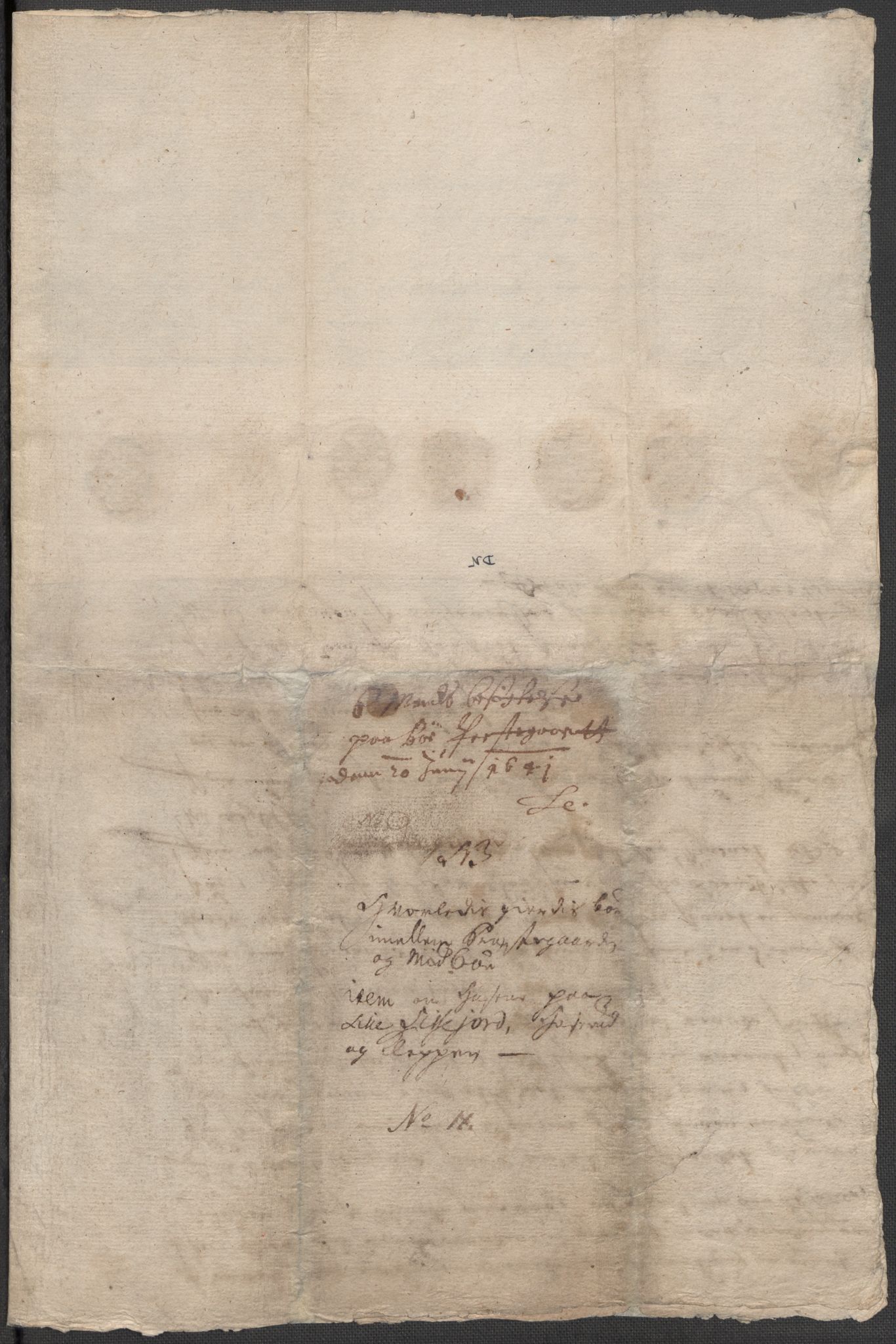 Riksarkivets diplomsamling, AV/RA-EA-5965/F15/L0027: Prestearkiv - Telemark, 1587-1738, s. 105