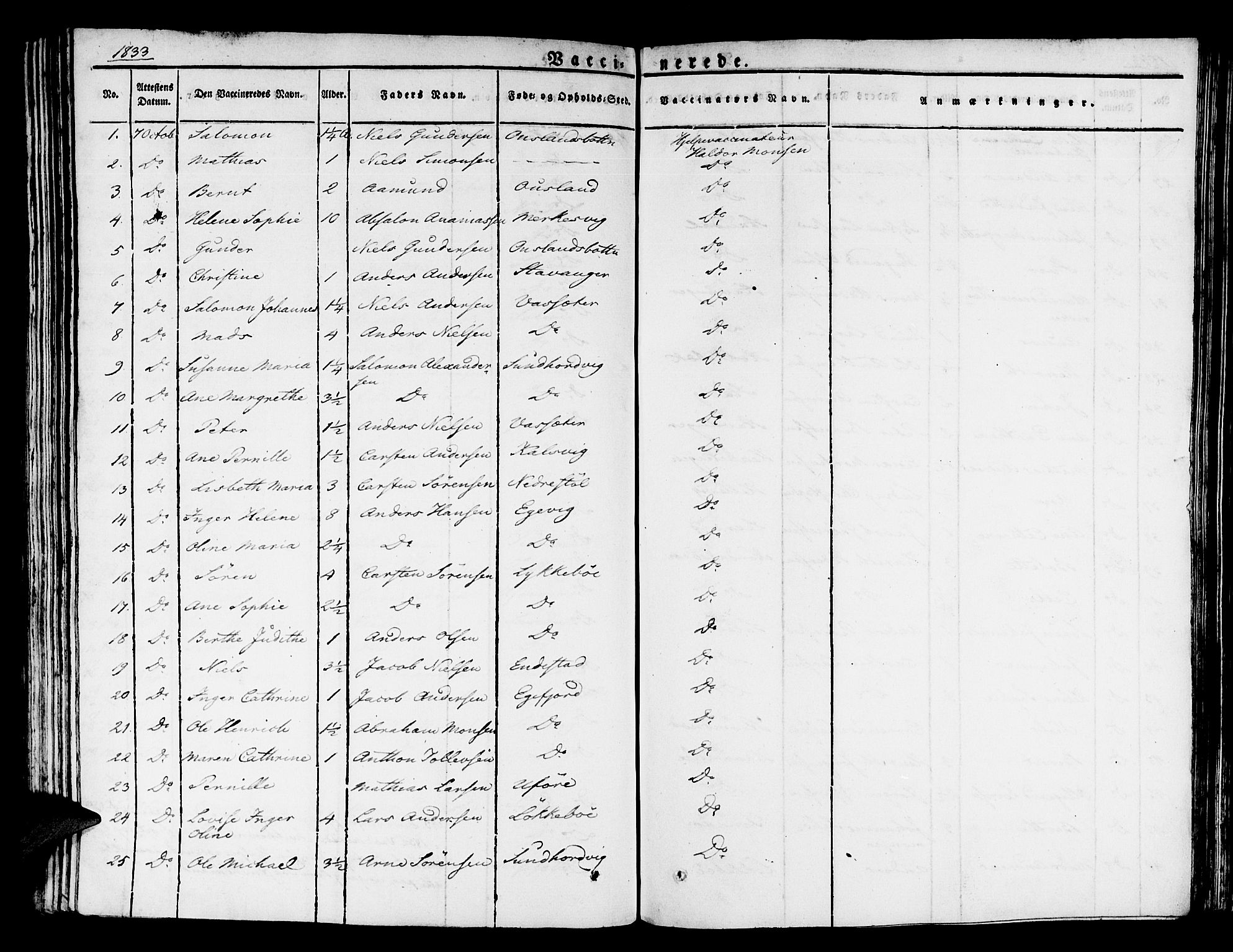 Kinn sokneprestembete, AV/SAB-A-80801/H/Haa/Haaa/L0004/0002: Ministerialbok nr. A 4II, 1822-1840, s. 33