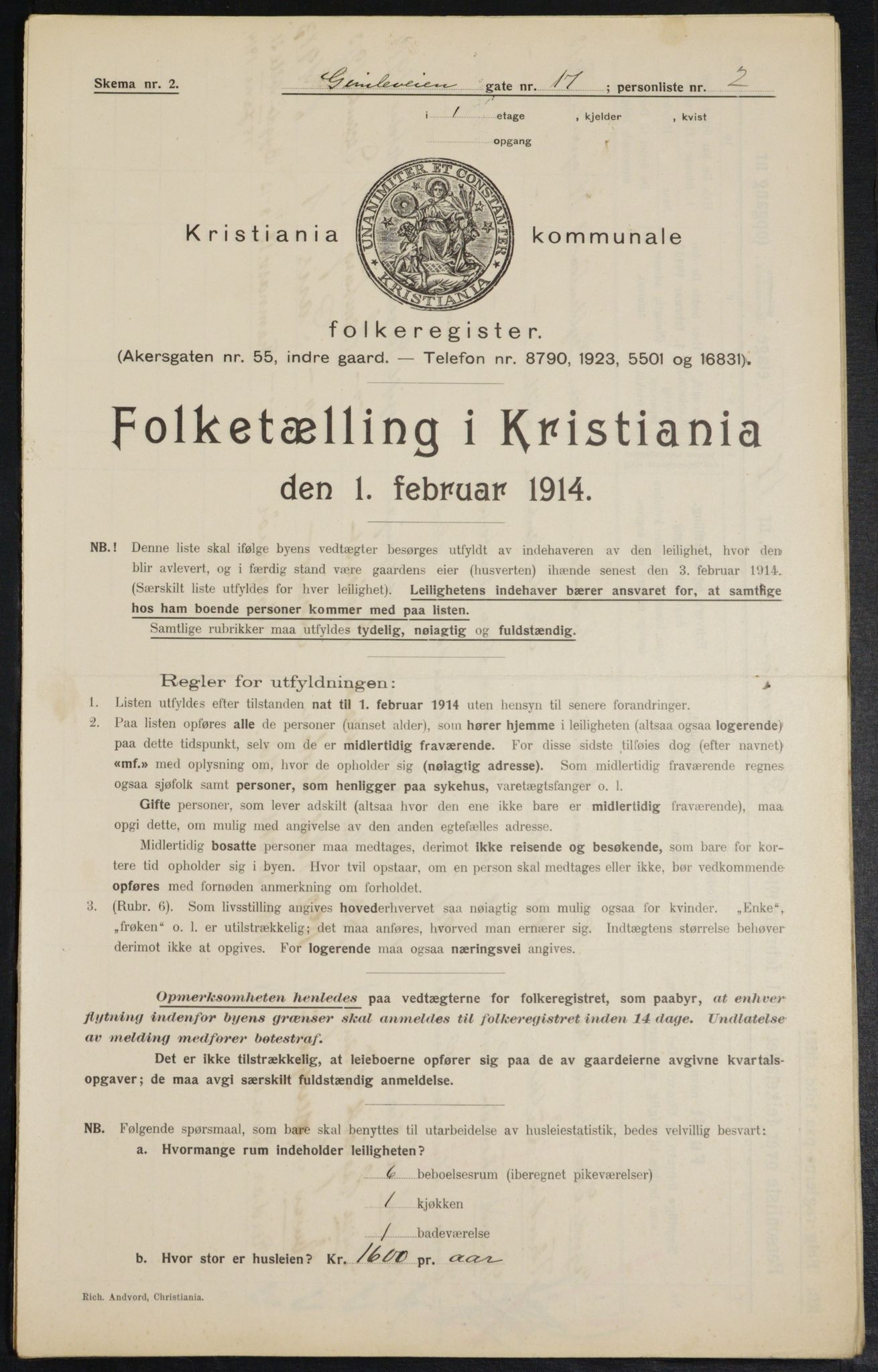 OBA, Kommunal folketelling 1.2.1914 for Kristiania, 1914, s. 29325