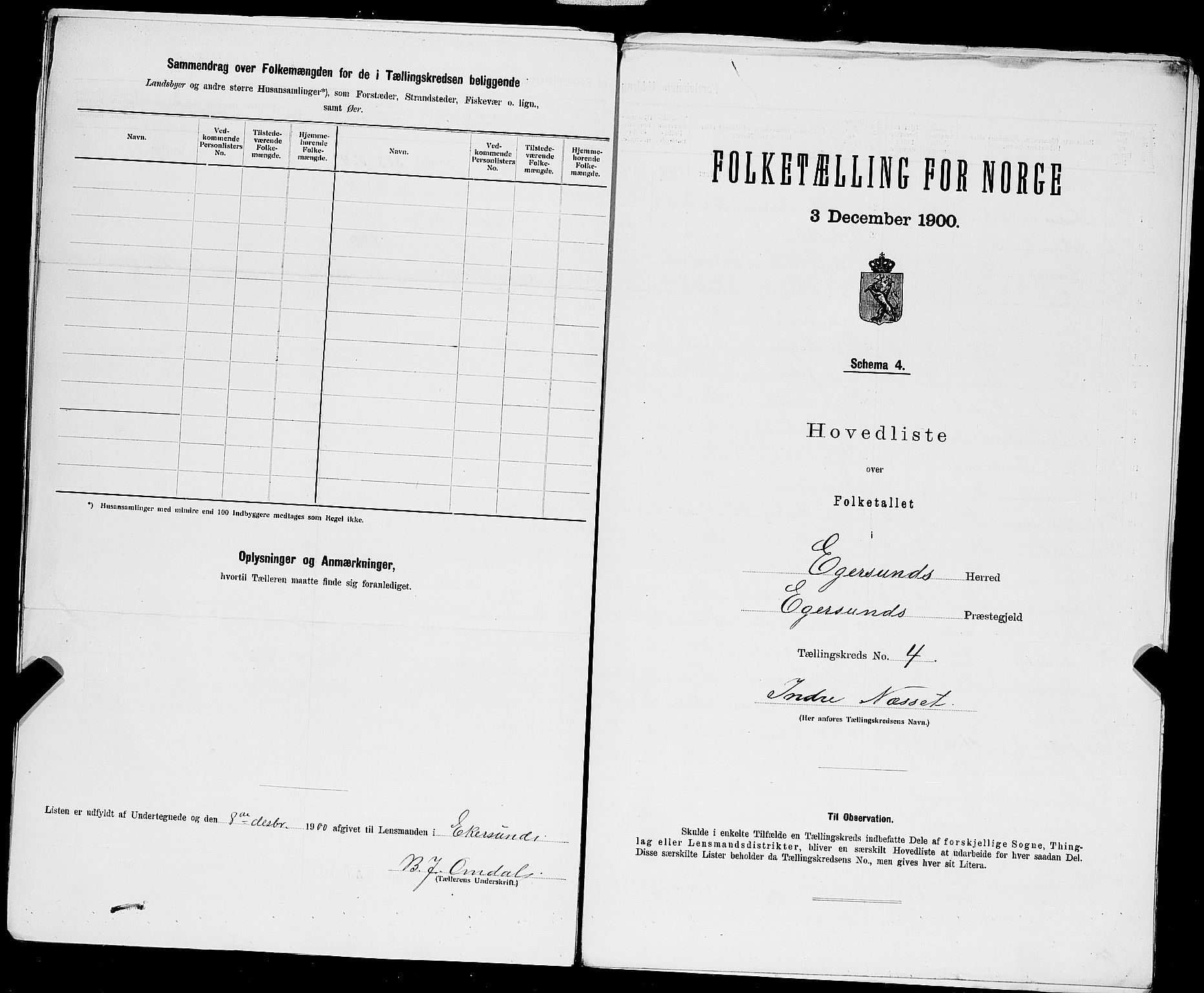 SAST, Folketelling 1900 for 1116 Eigersund herred, 1900, s. 17